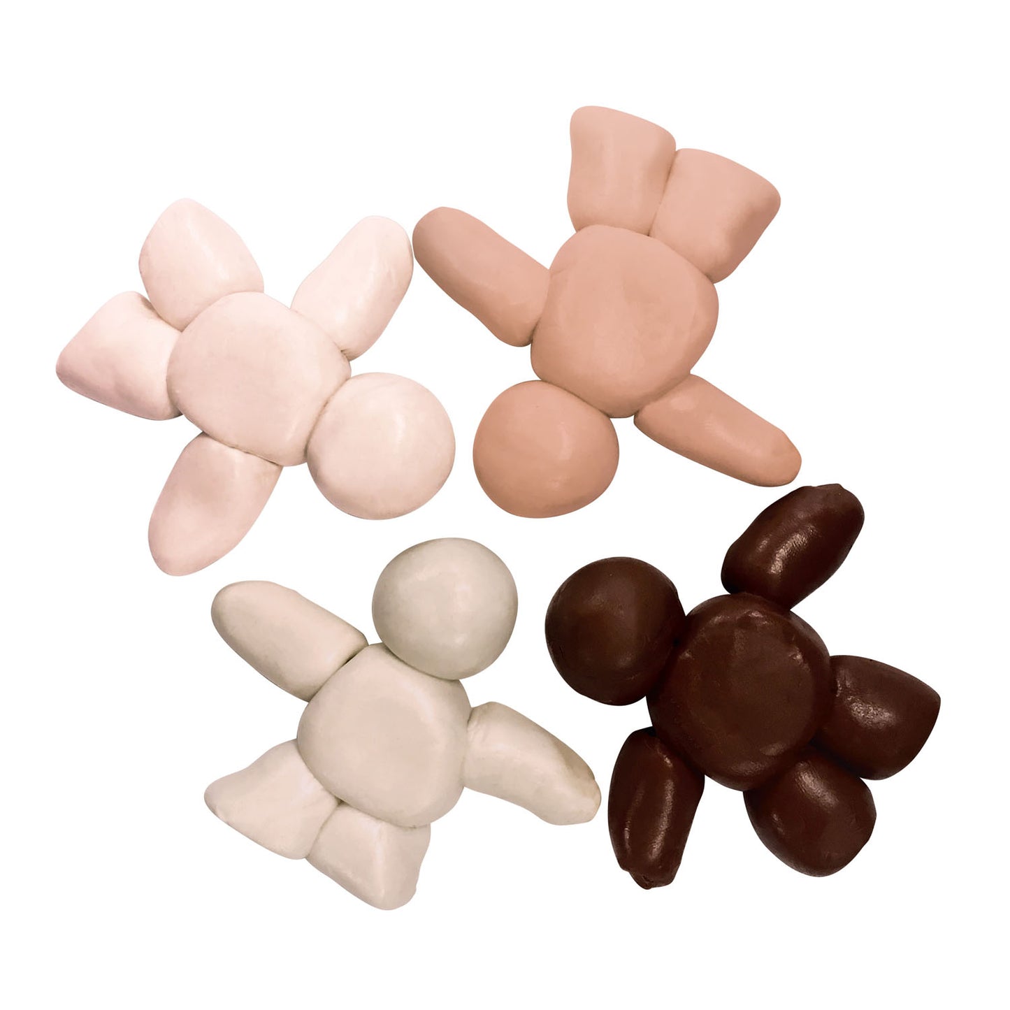 Modeling Clay, 4 Multi-Cultural Assortment, 1 lb/4 Sticks