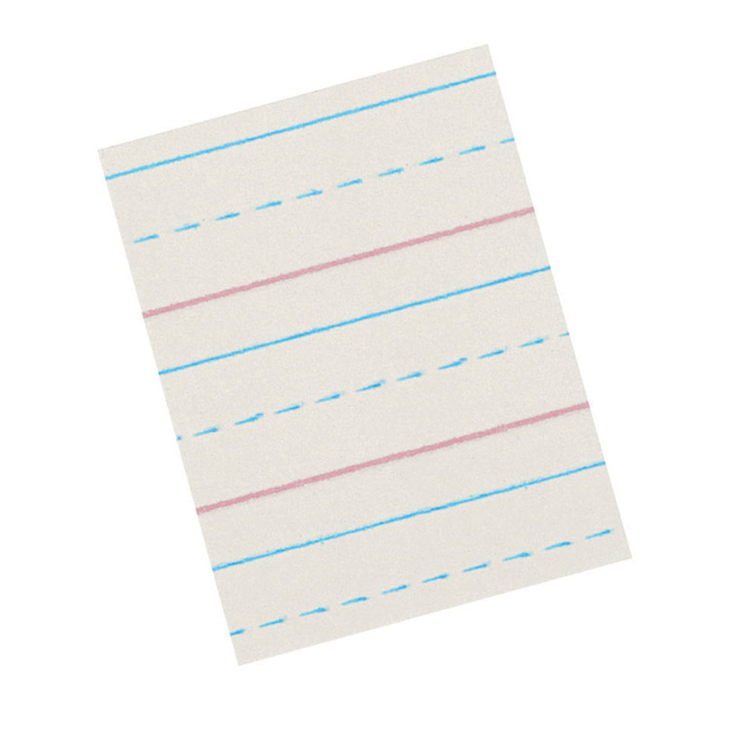 Newsprint Handwriting Paper, Dotted Midline, Grade 2, 1/2" x 1/4" x 1/4" Ruled Short, 8" x 10-1/2", 500 Sheets