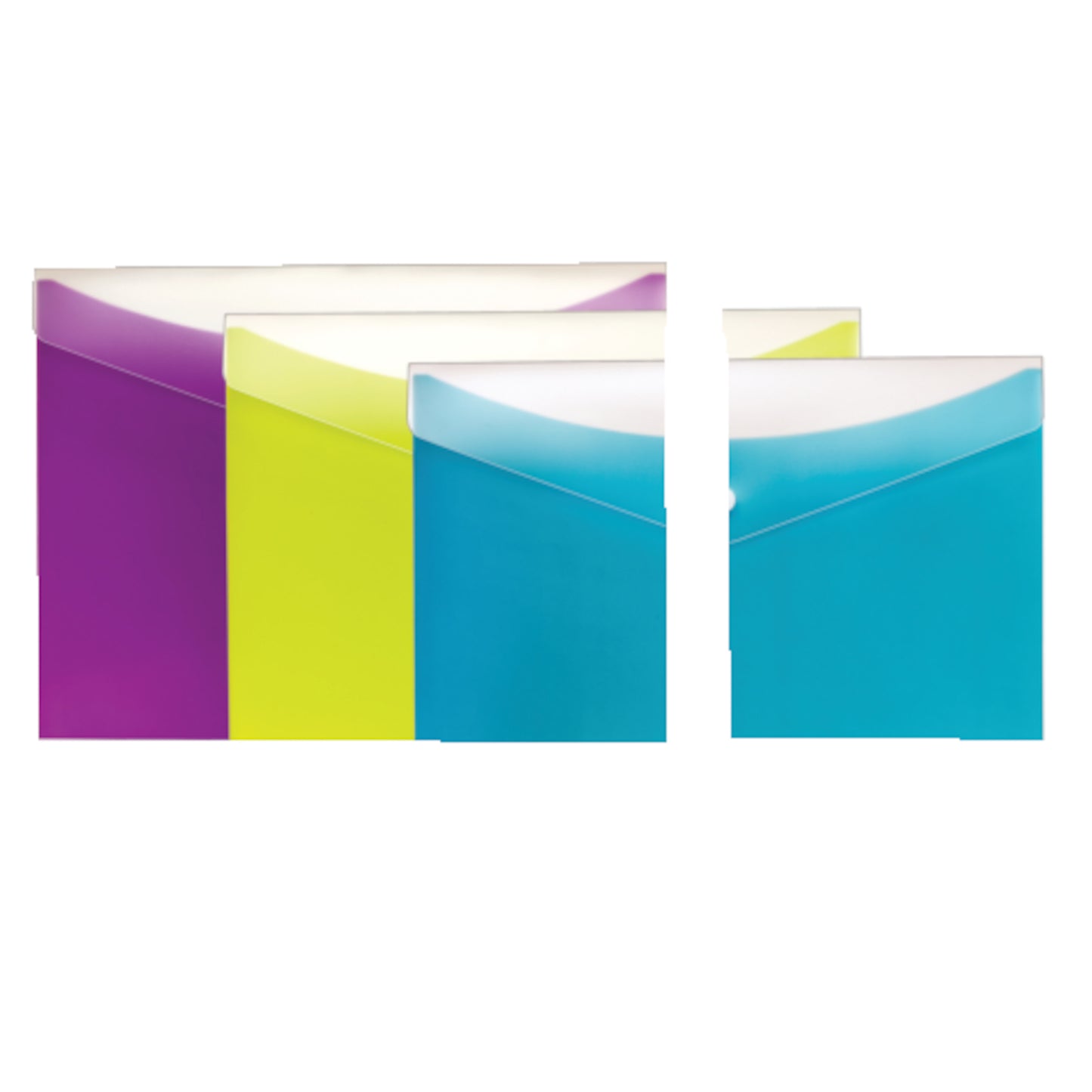 Dual Pocket Snap Poly Envelope, Letter Size, 3-Pack