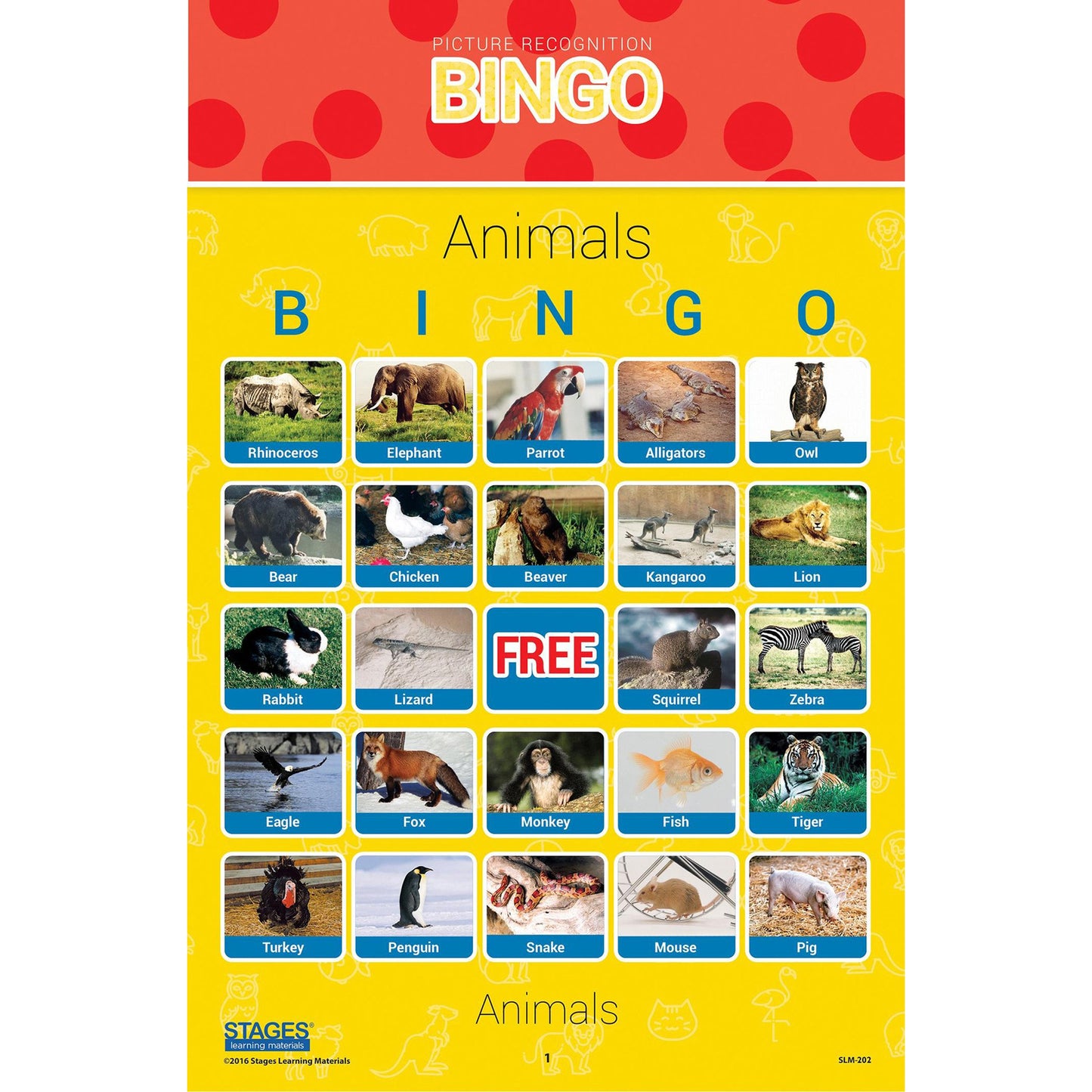Picture Recognition Bingo Games, Set of all 5