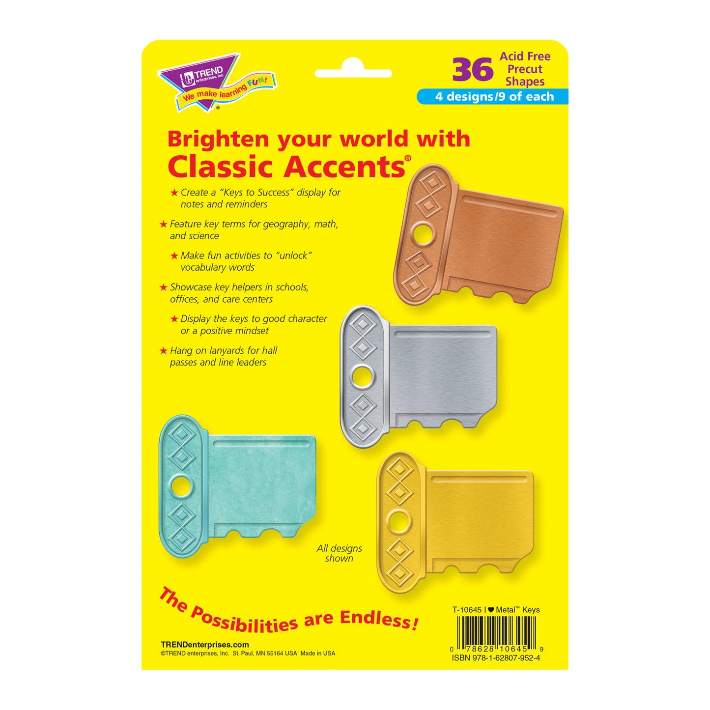 I ♥ Metal™ Keys Classic Accents® Var. Pack, 36 ct