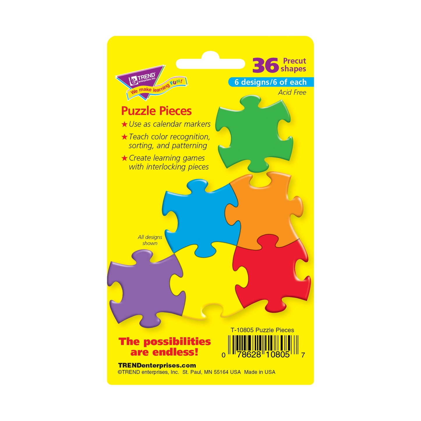 Puzzle Pieces Mini Accents Variety Pack, 36 ct