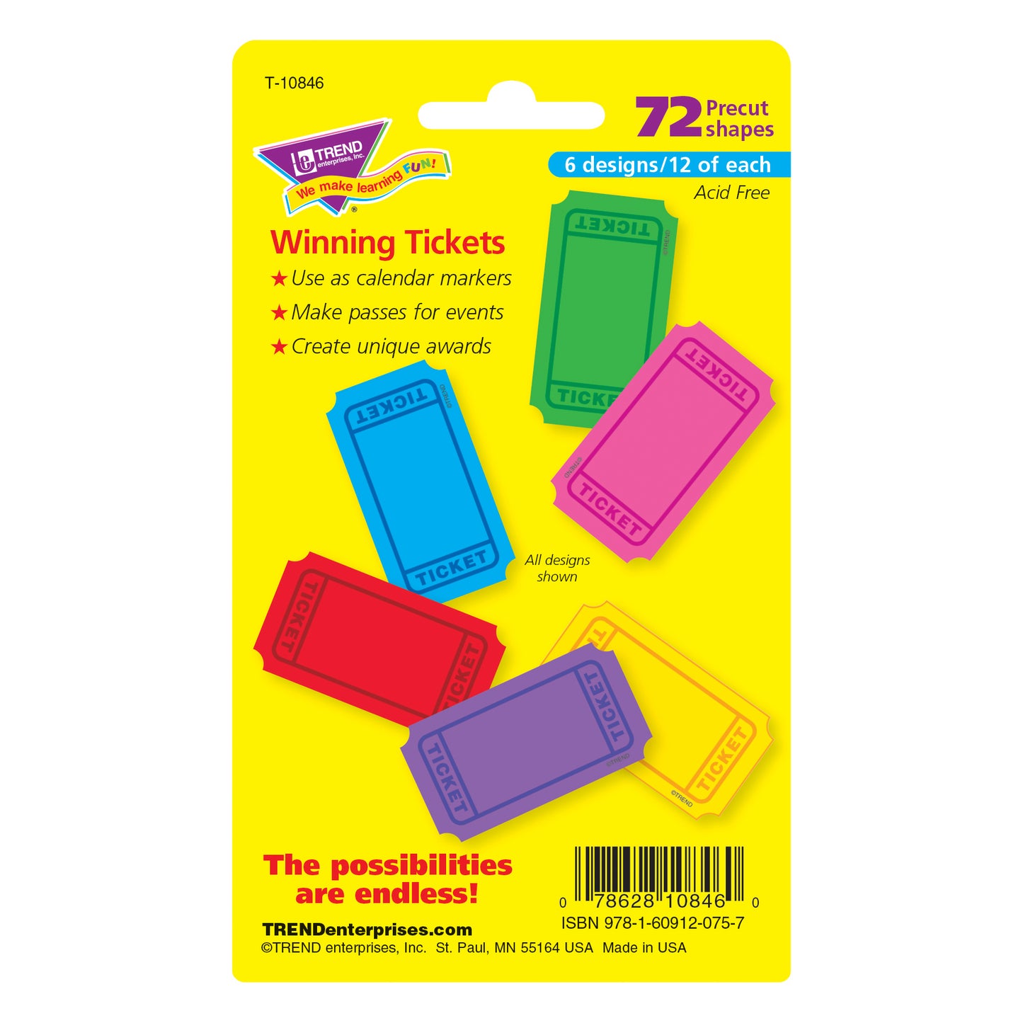 Winning Tickets Mini Accents Variety Pack, 72 ct