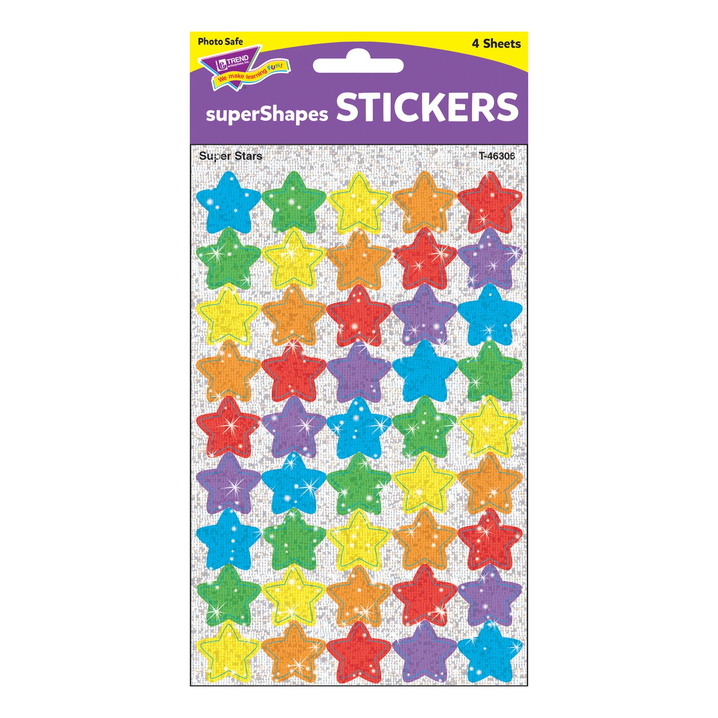 Super Stars superShapes Stickers-Sparkle, 180 ct