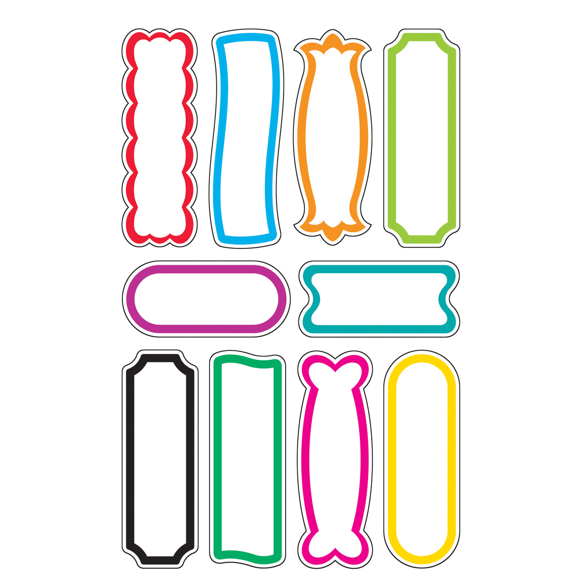 Labels superShapes Stickers-Large, 80 Per Pack, 6 Packs