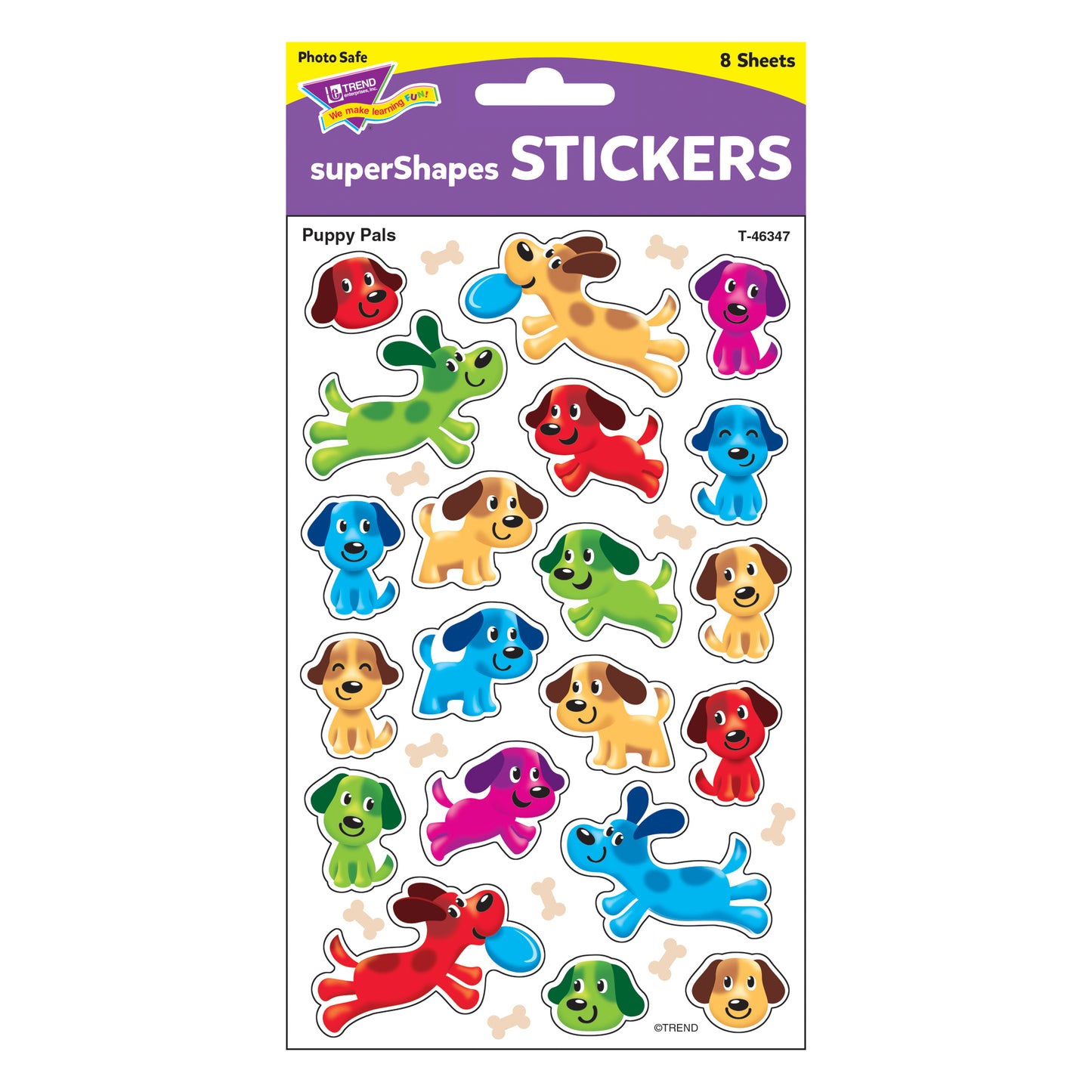 Puppy Pals superShapes Stickers-Large, 160 ct