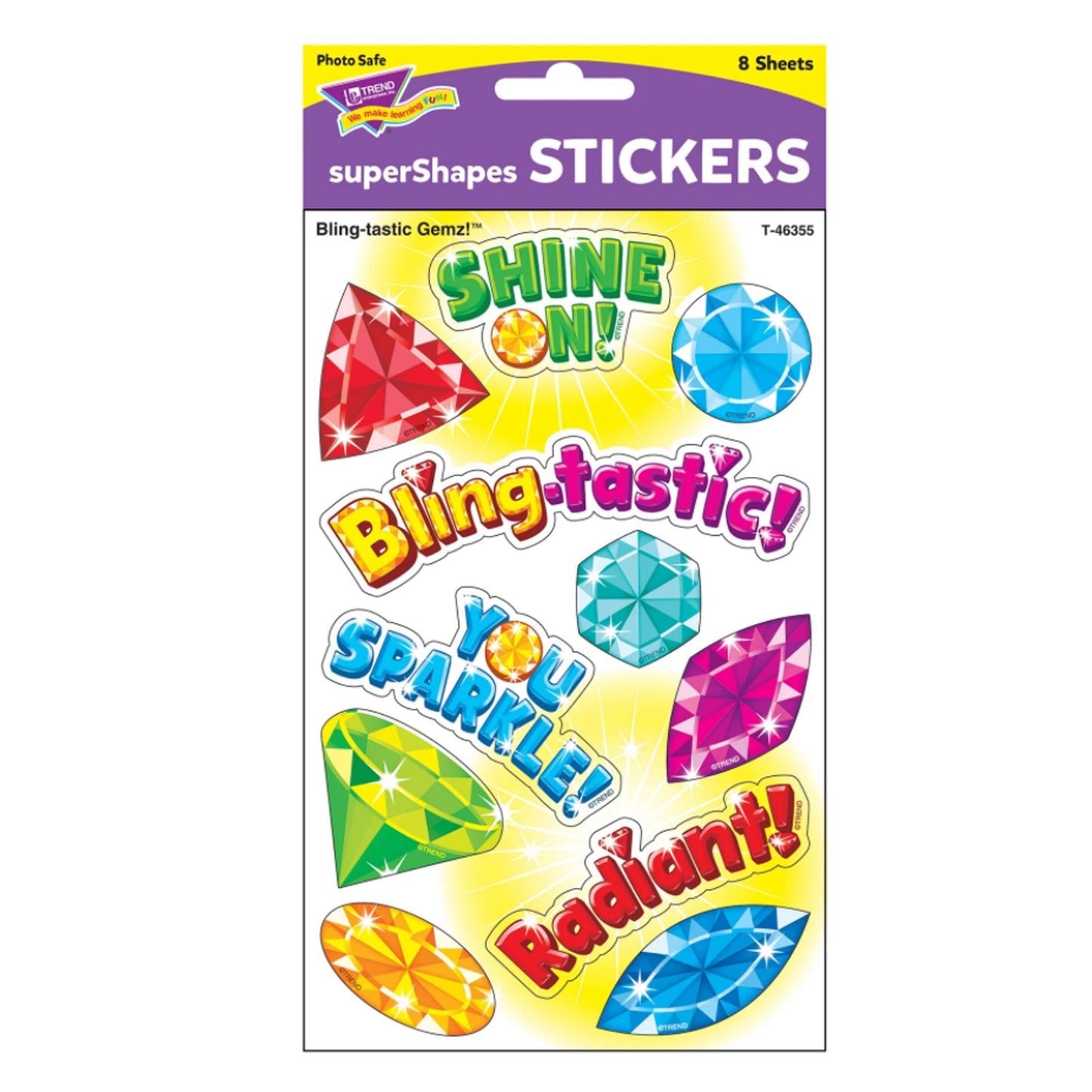 Bling-tastic Gemz!™ Large superShapes Stickers, 88 ct.