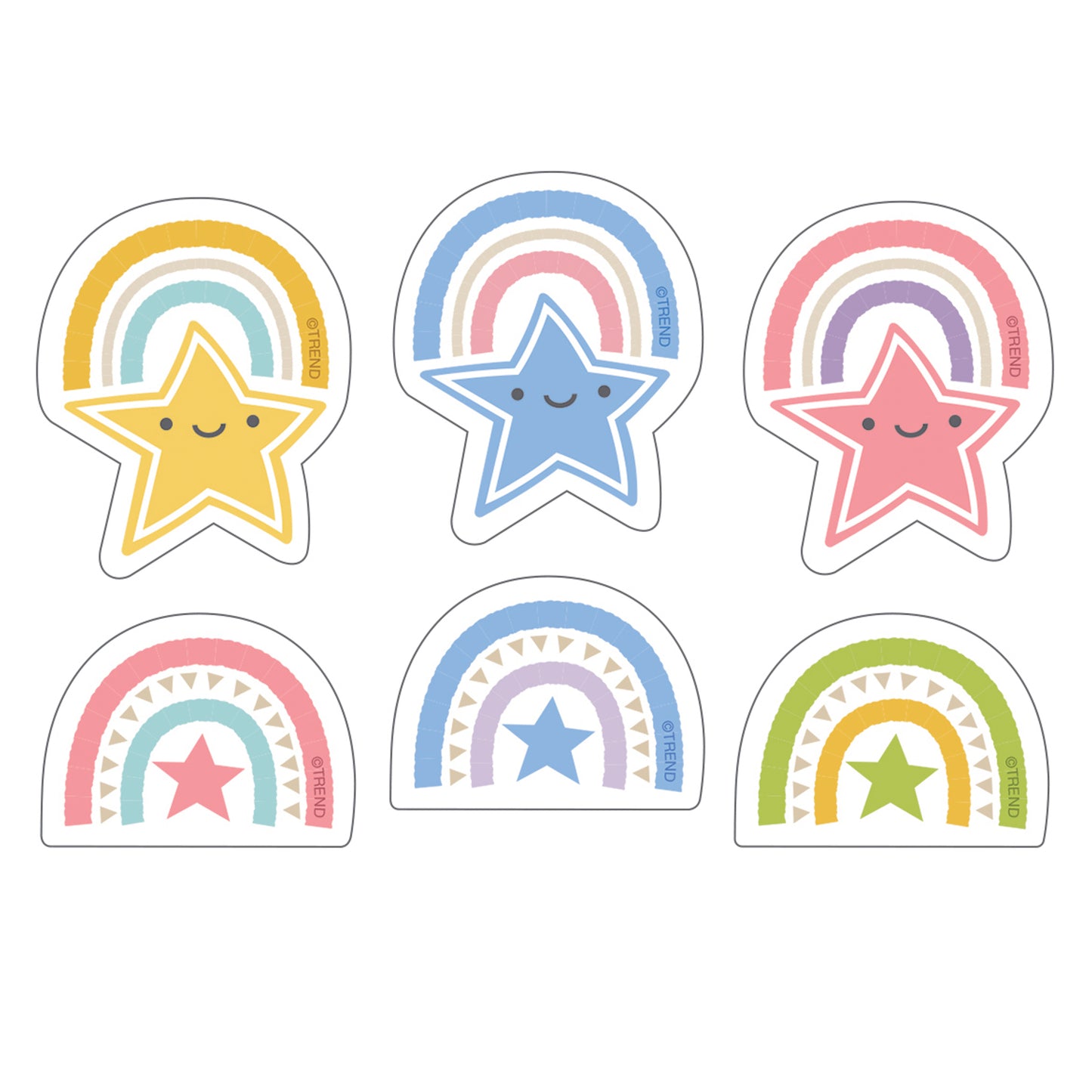 Rainbows & Stars Large Stickers Supershapes