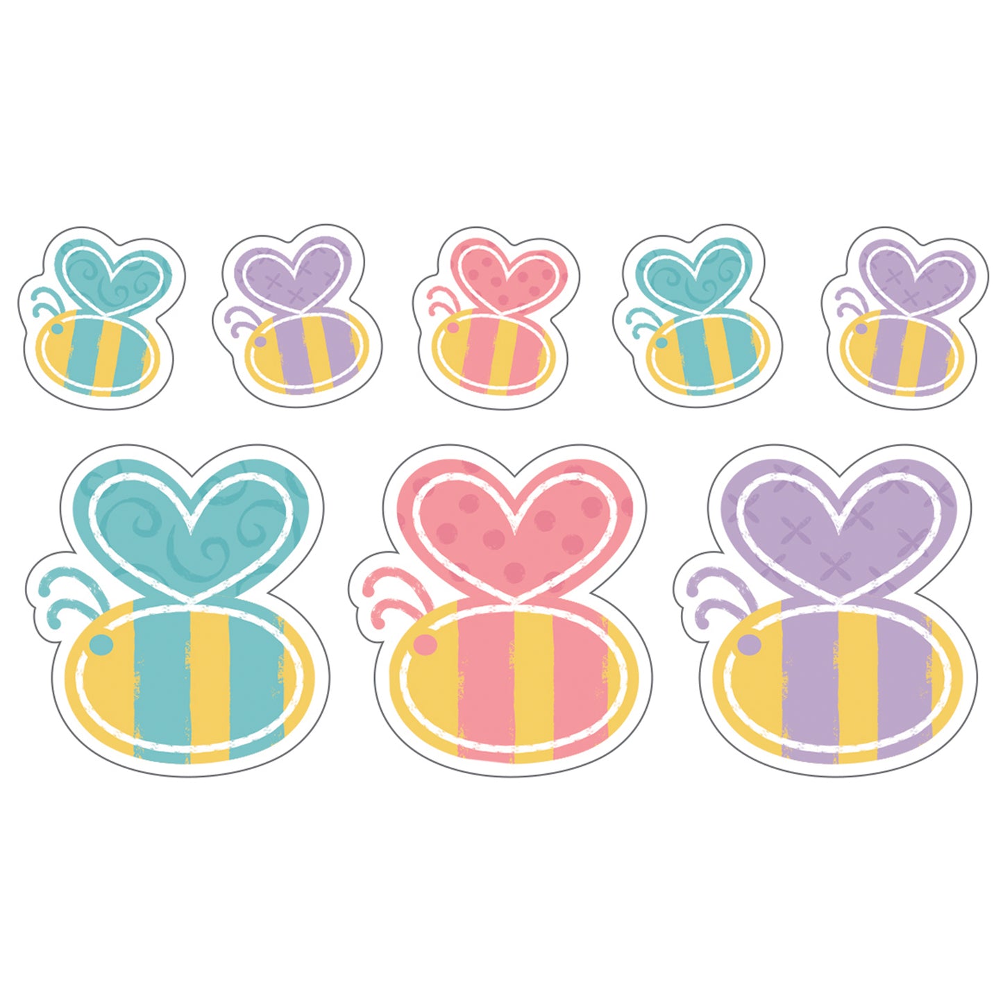 Garden Bees Large Stickers Supershapes