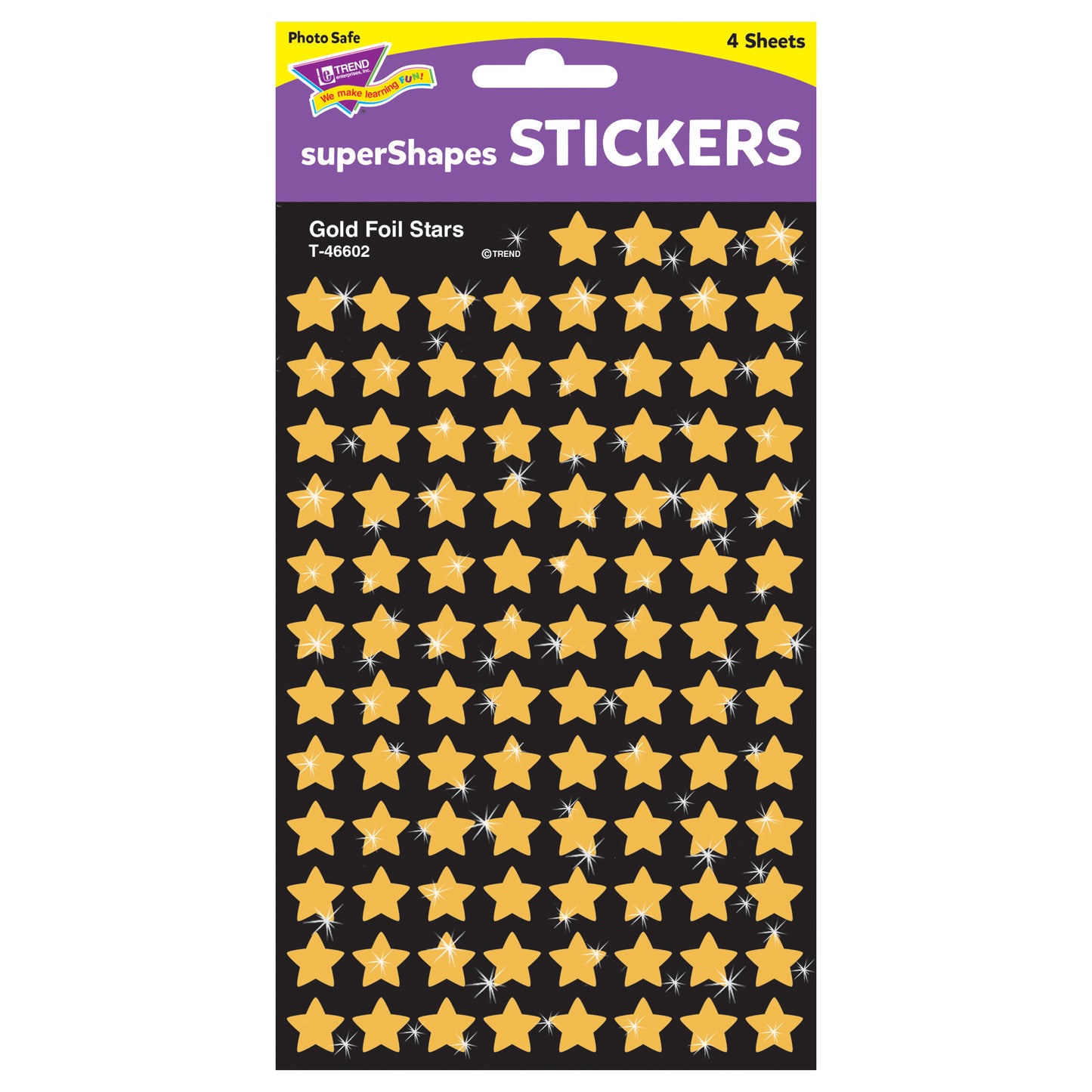 Gold Foil Stars superShapes Stickers, 400 ct