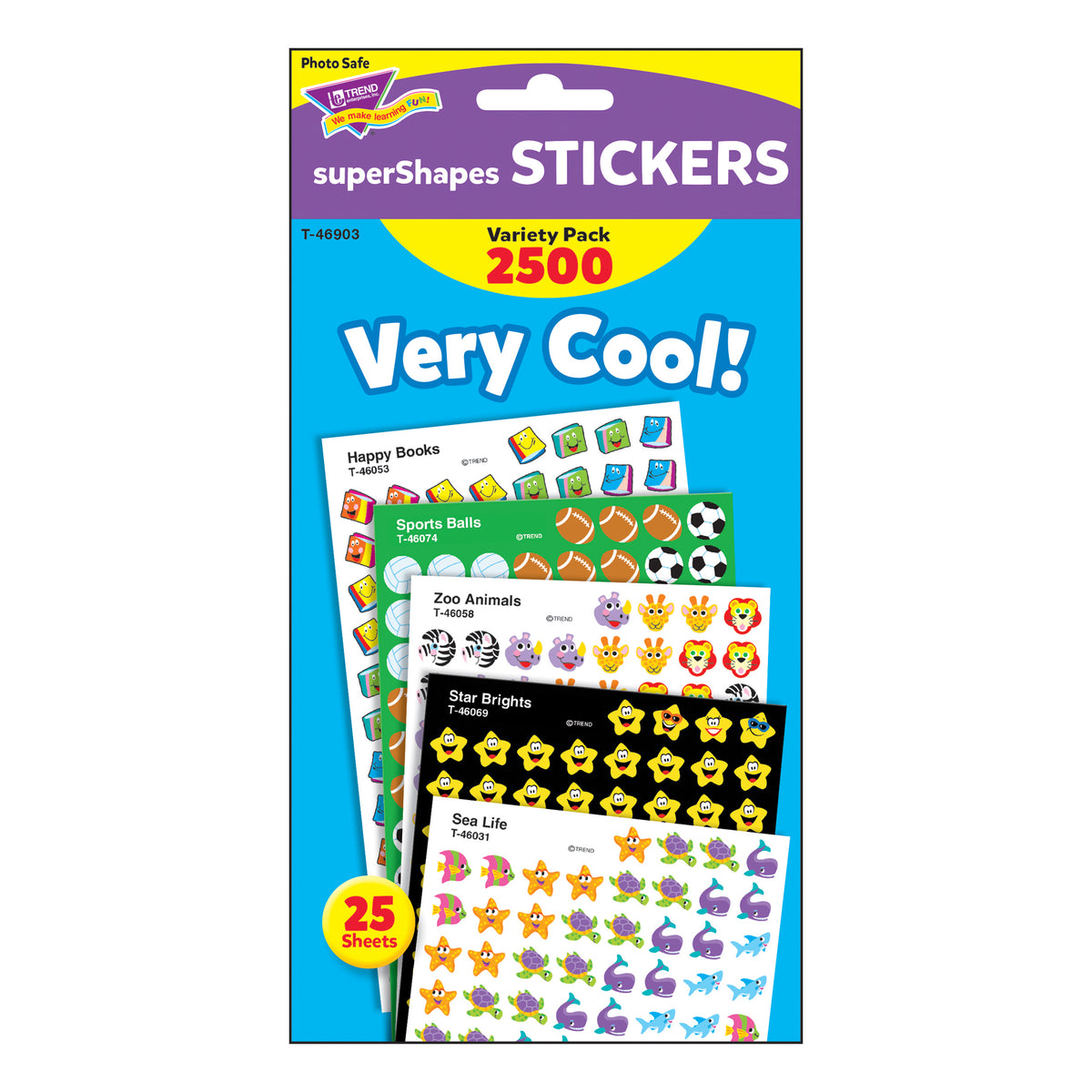 Very Cool! superShapes Stickers Variety Pack, 2500 ct