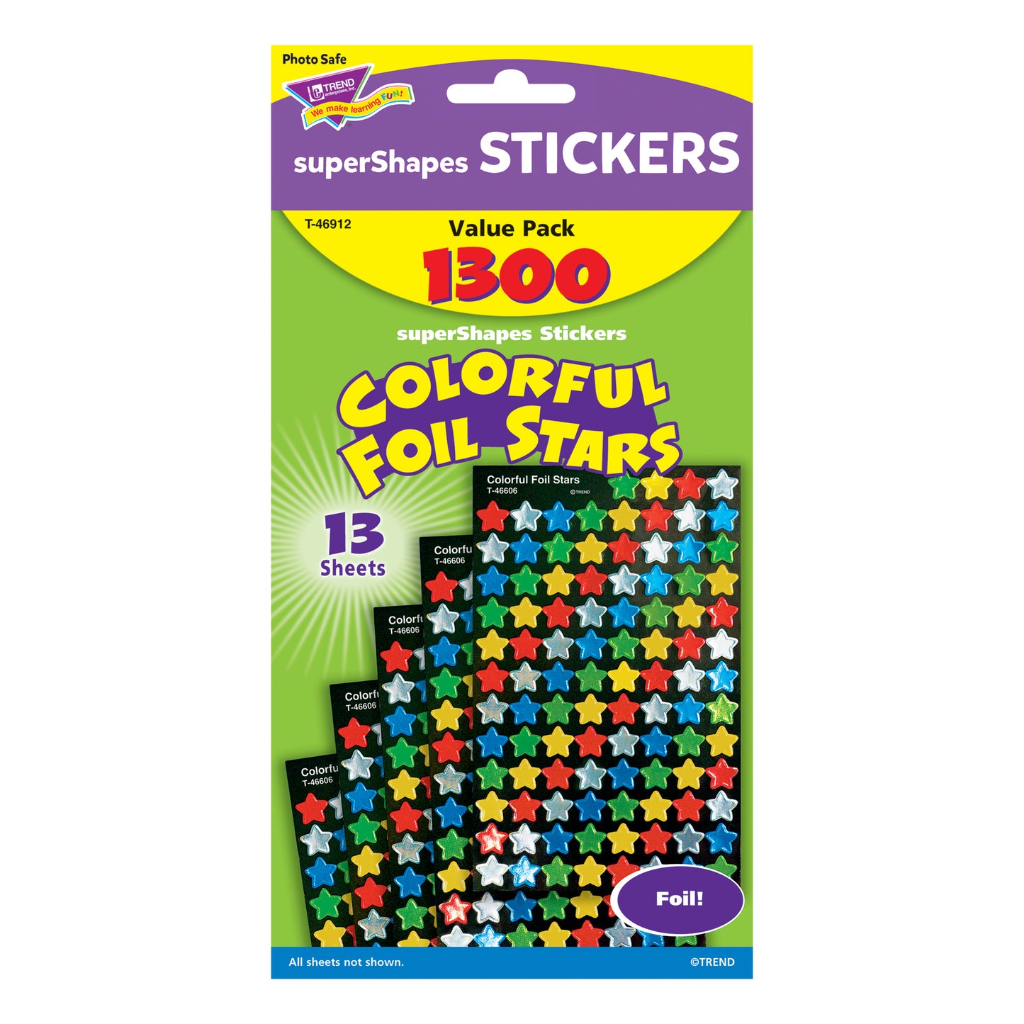 Colorful Foil Stars superShapes Value Pack, 1300 ct
