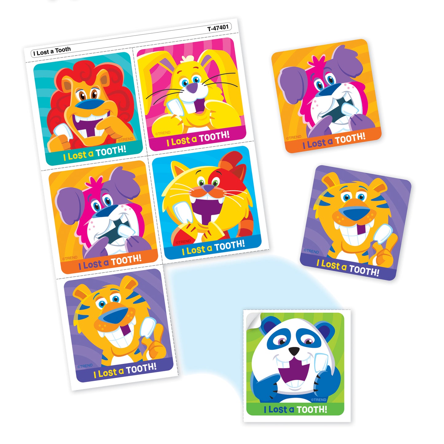 I Lost A Tooth 30ct Stickers Tear & Share