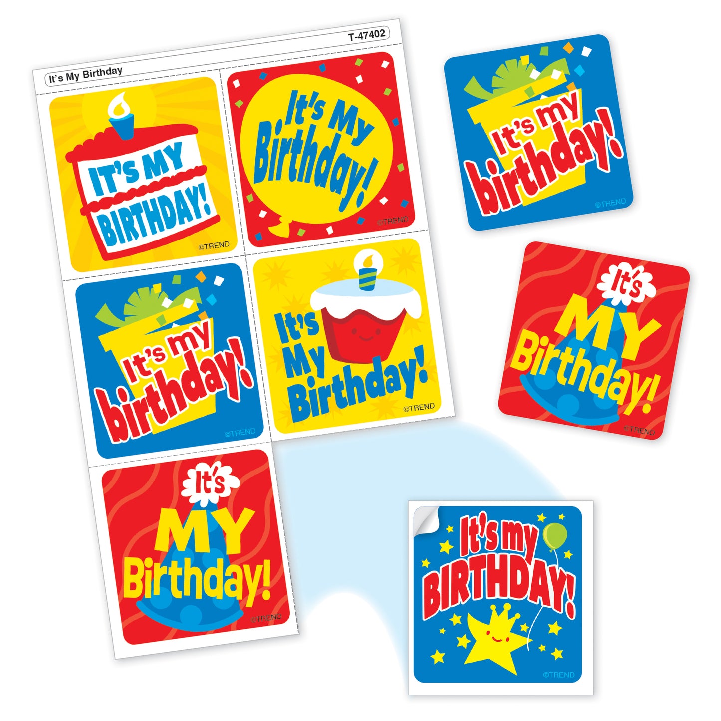 Its My Birthday Stickers Tear & Share