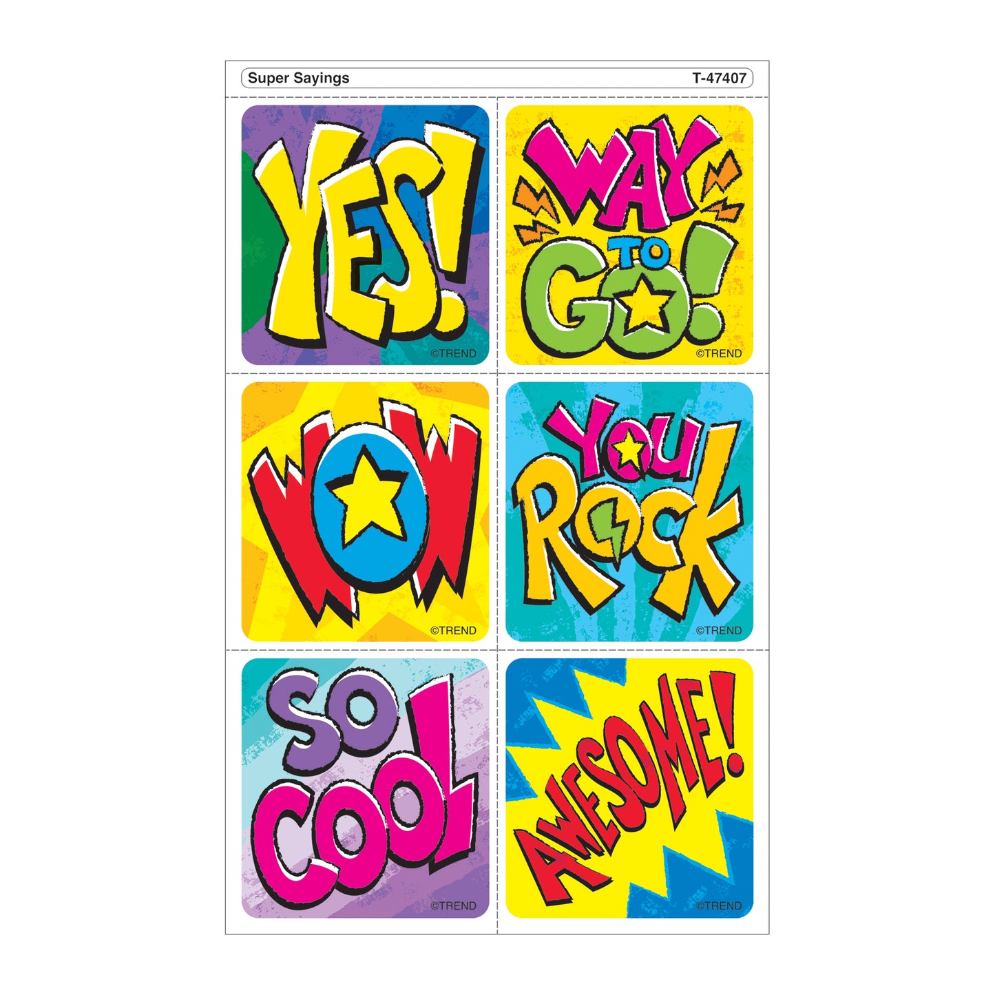 Super Sayings Stickers Tear & Share