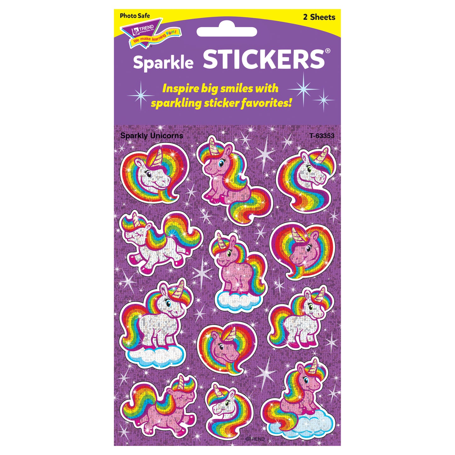 Sparkly Unicorns Sparkle Stickers®, 24 Count