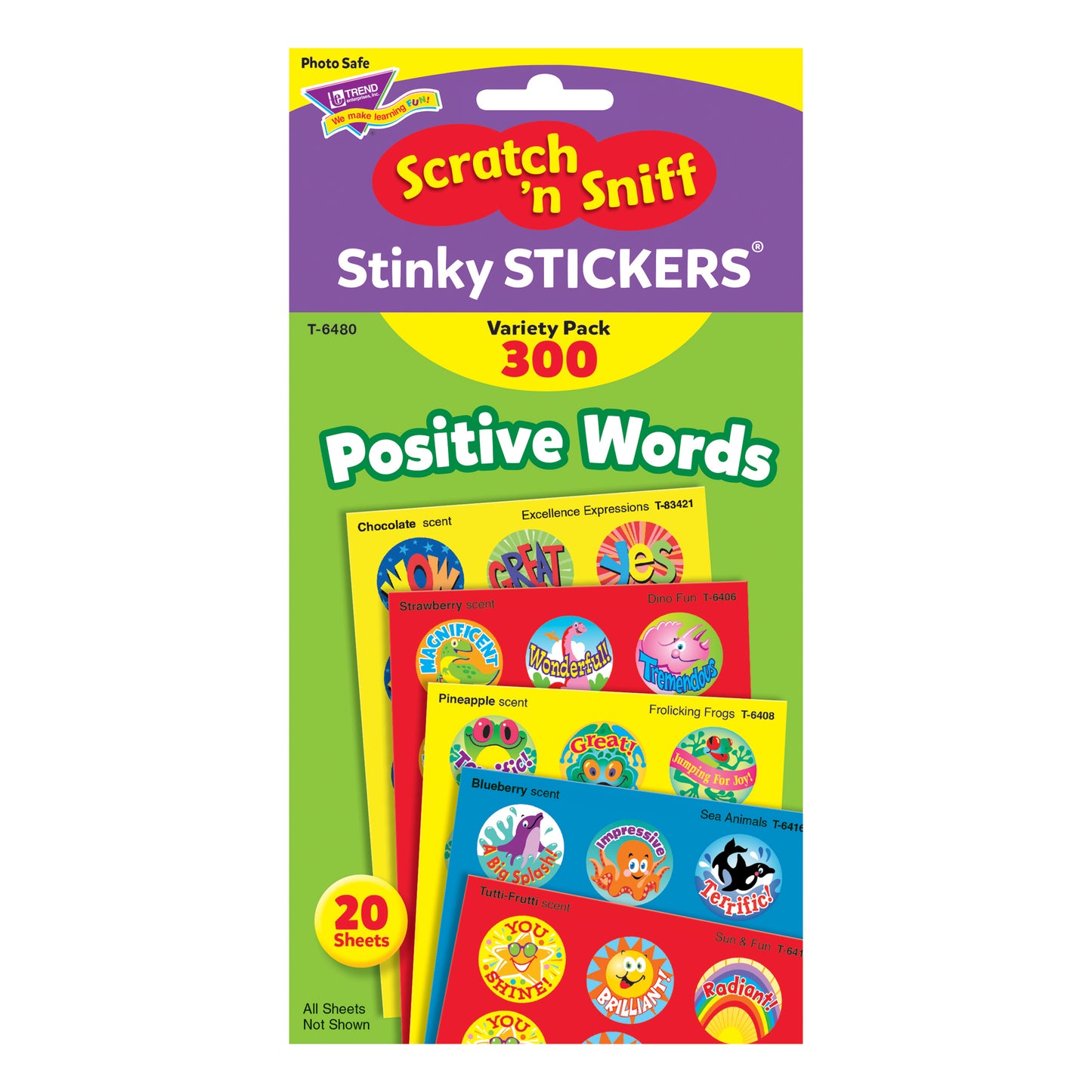 Positive Words Stinky Stickers® Variety Pack, 300 ct
