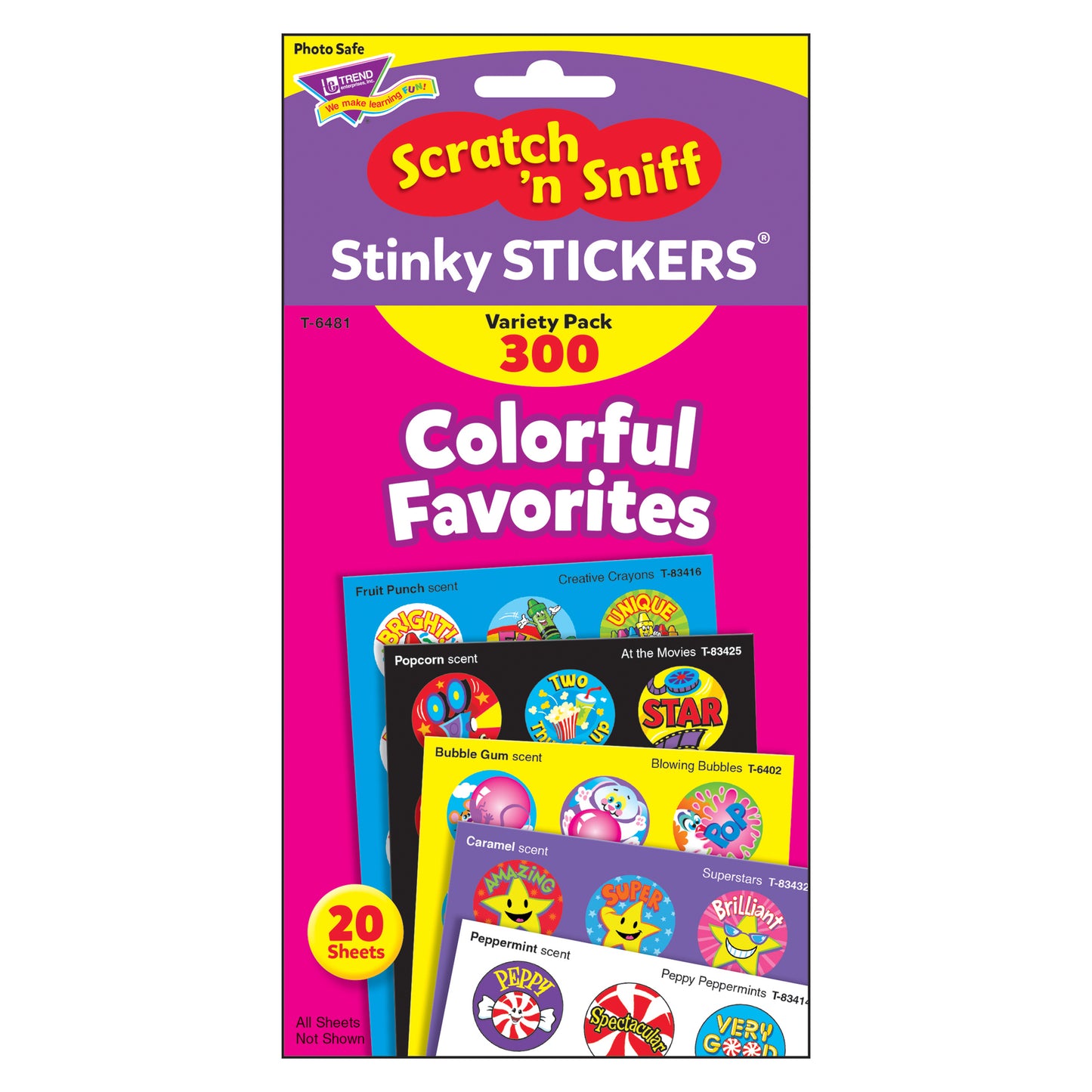 Colorful Favorites Stinky Stickers® Variety Pack, 300 ct