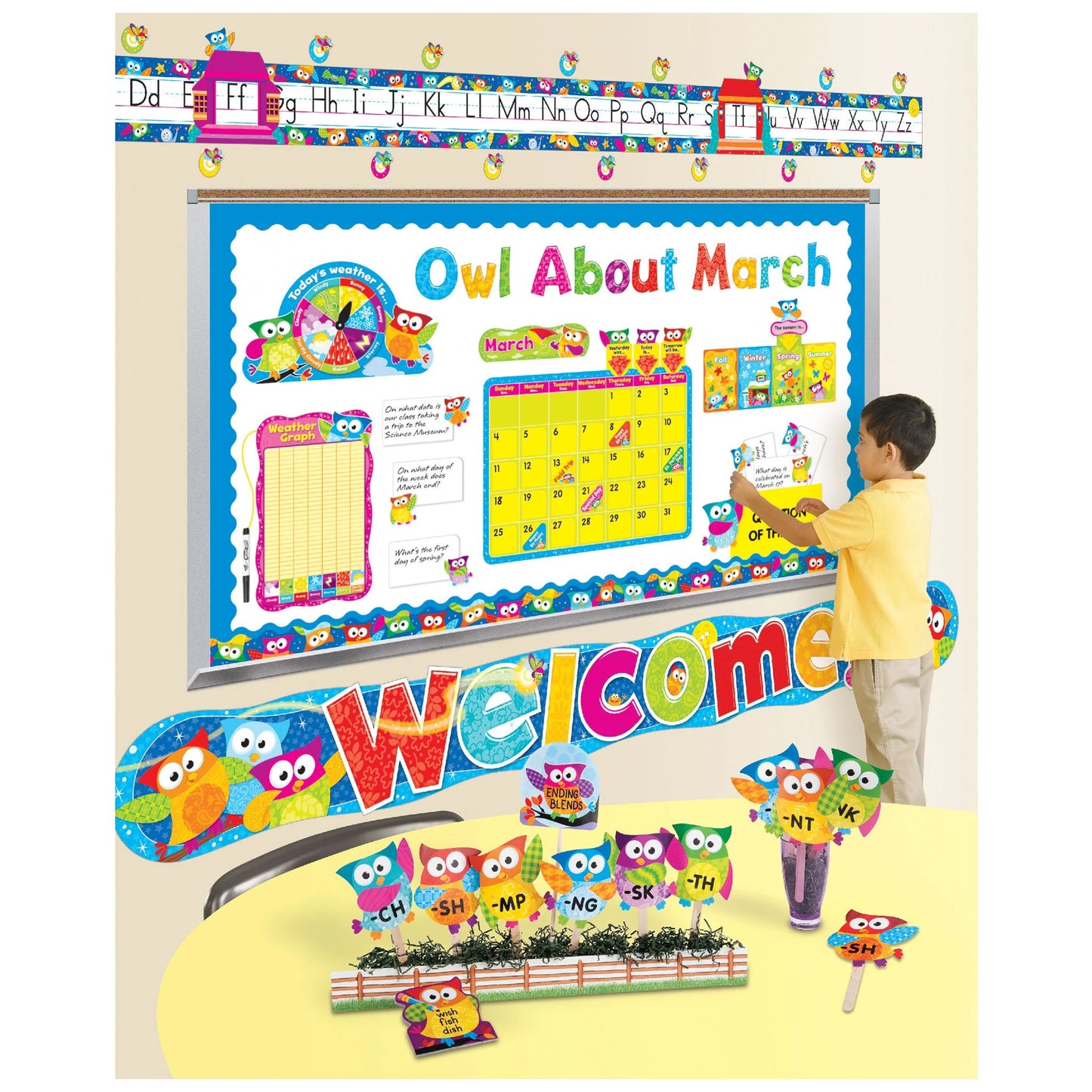 Colorful Patterns 4-Inch Playful Uppercase/Lowercase Combo Pack (EN/SP) Ready Letters®