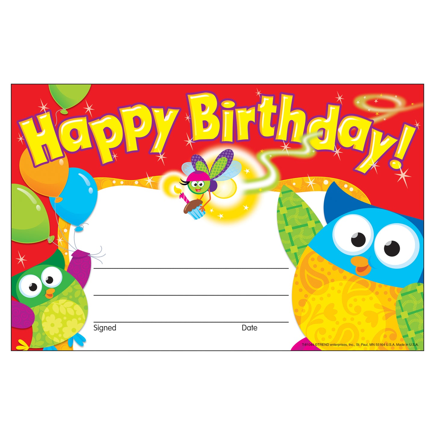 Happy Birthday Owl-Stars!® Recognition Awards, 30 ct