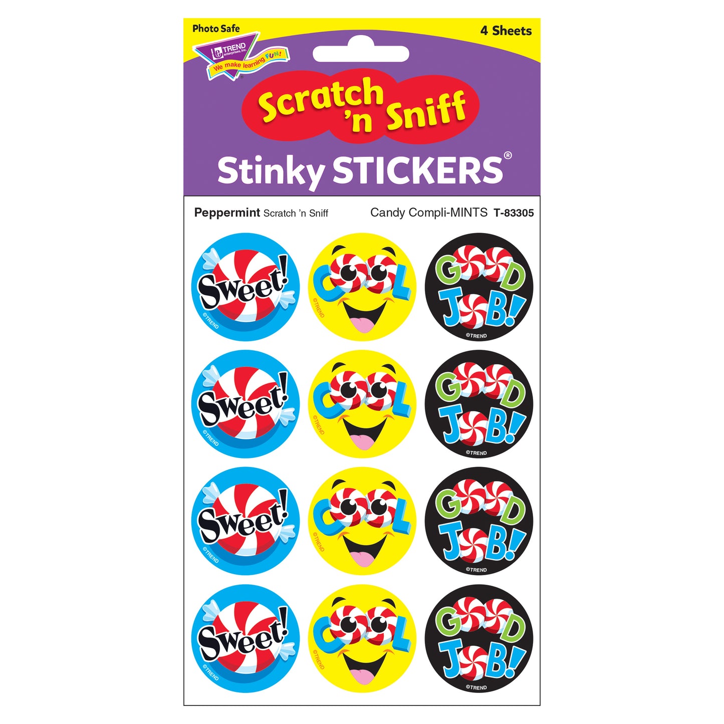 Candy Compli-MINTS/Peppermint Stinky Stickers®, 48 Count