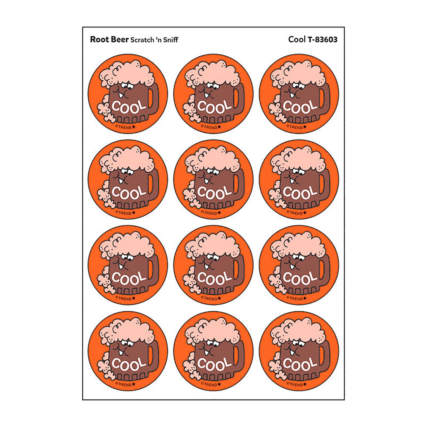 Stickers 24ct Cool Root Beer Scent