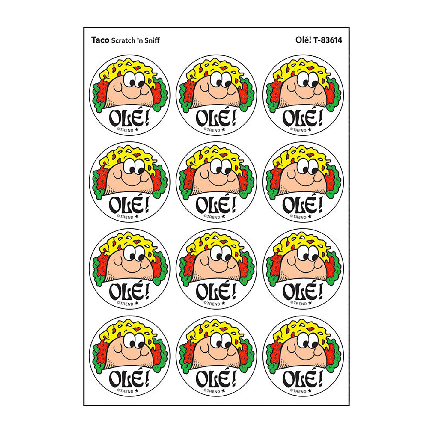 Stickers 24ct Ole Taco Scent