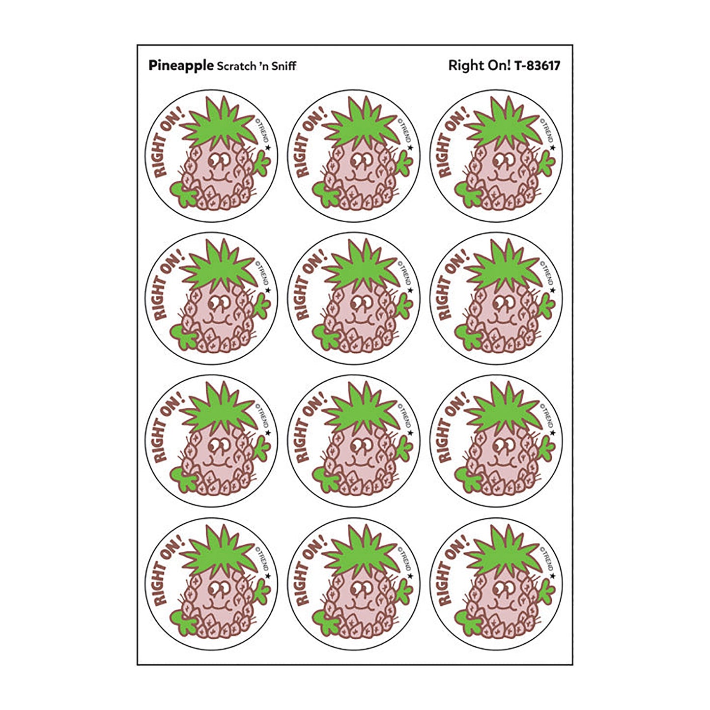 Stickers 24ct Right On Pineapple Scent