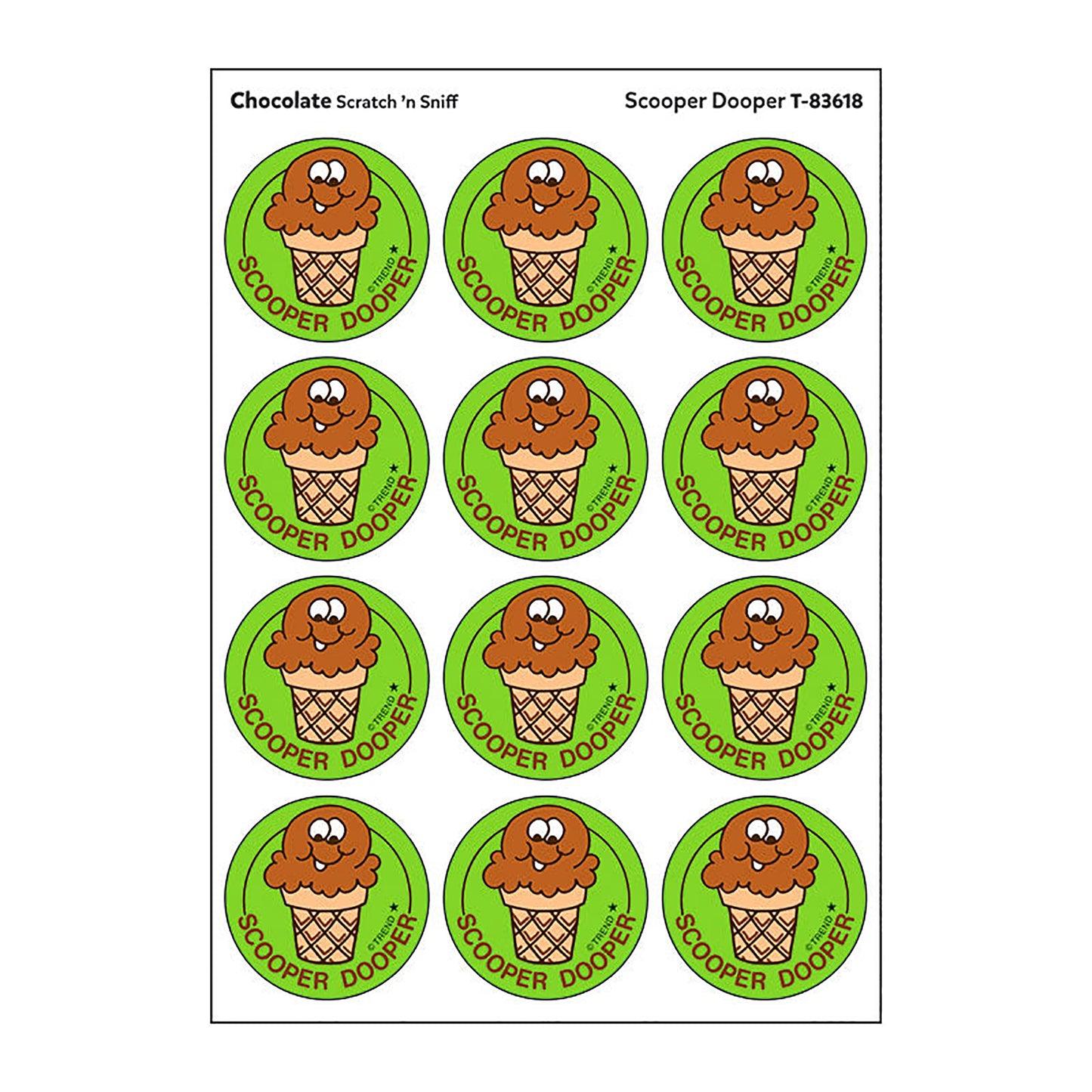 Stickers 24ct Scooper Dooper Choco Scent