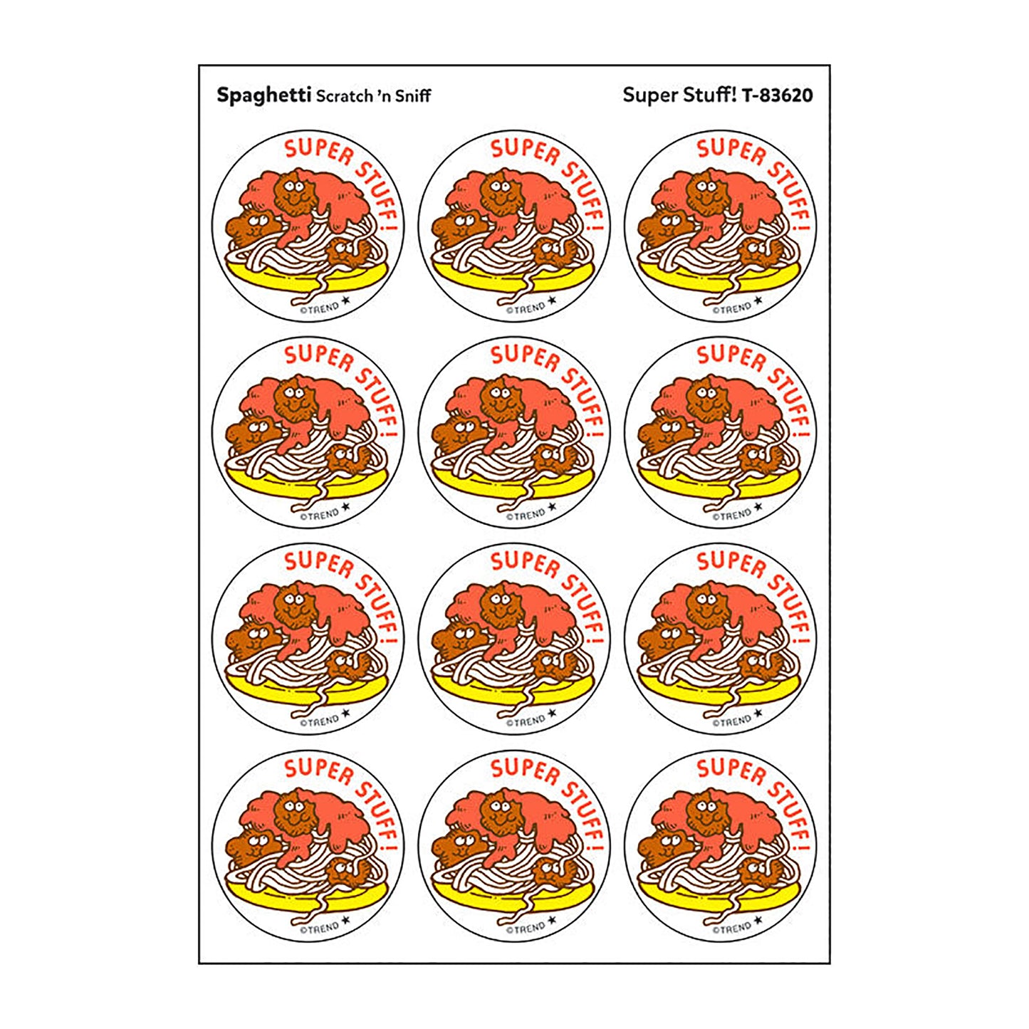 Stickers 24ct Super Stuff Spaghetti Scent