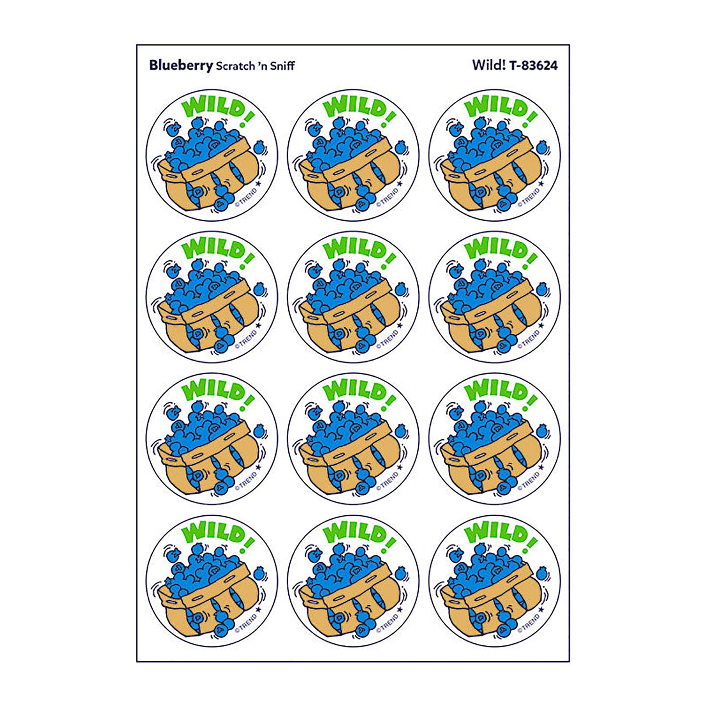 Stickers 24ct Wild Blueberry Scent