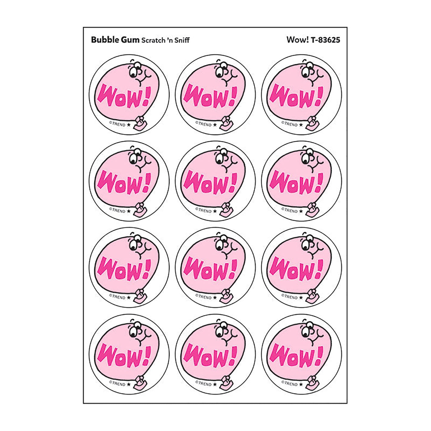 Stickers 24ct Wow Bubble Gum