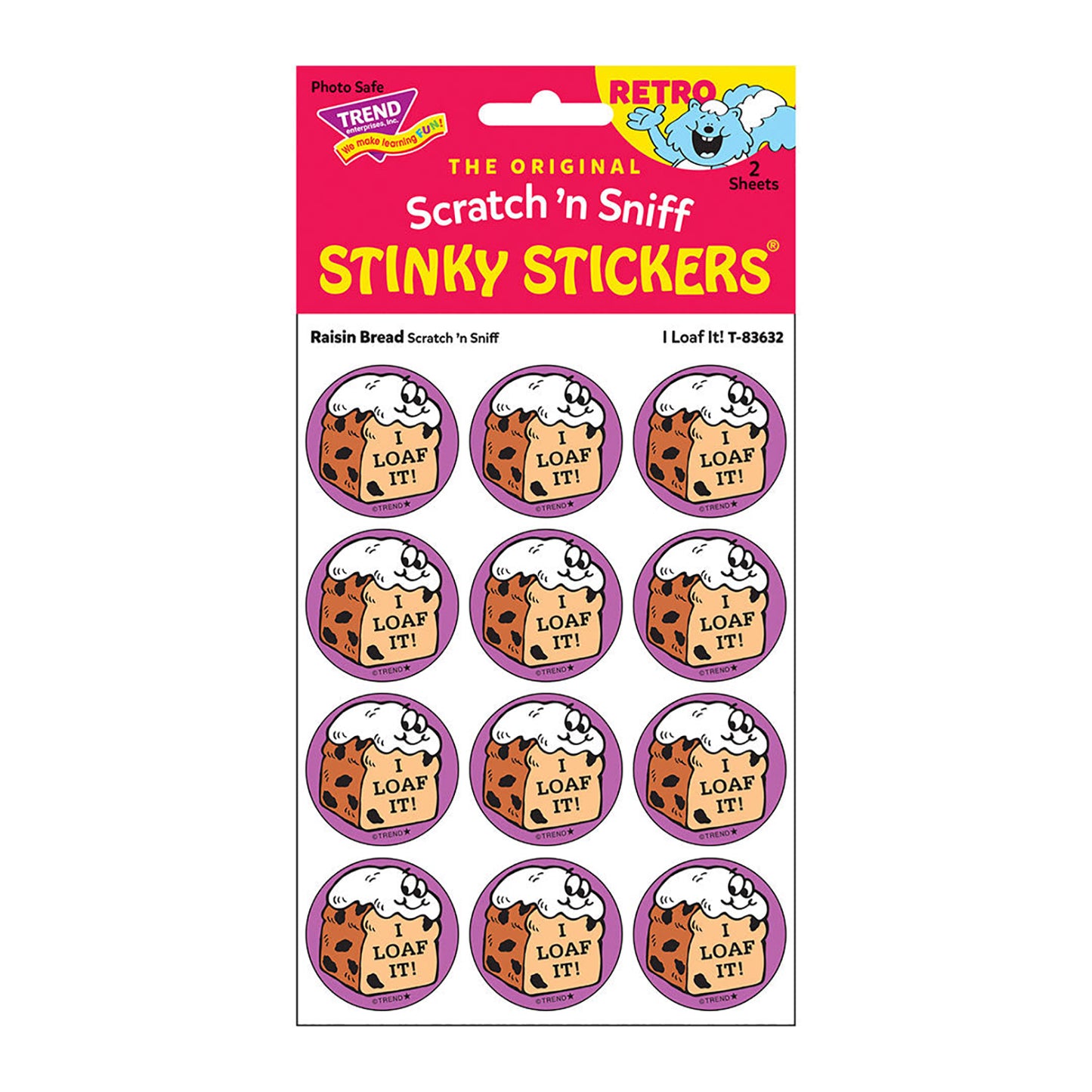 Stinky Stickers Raisin Bread Scent