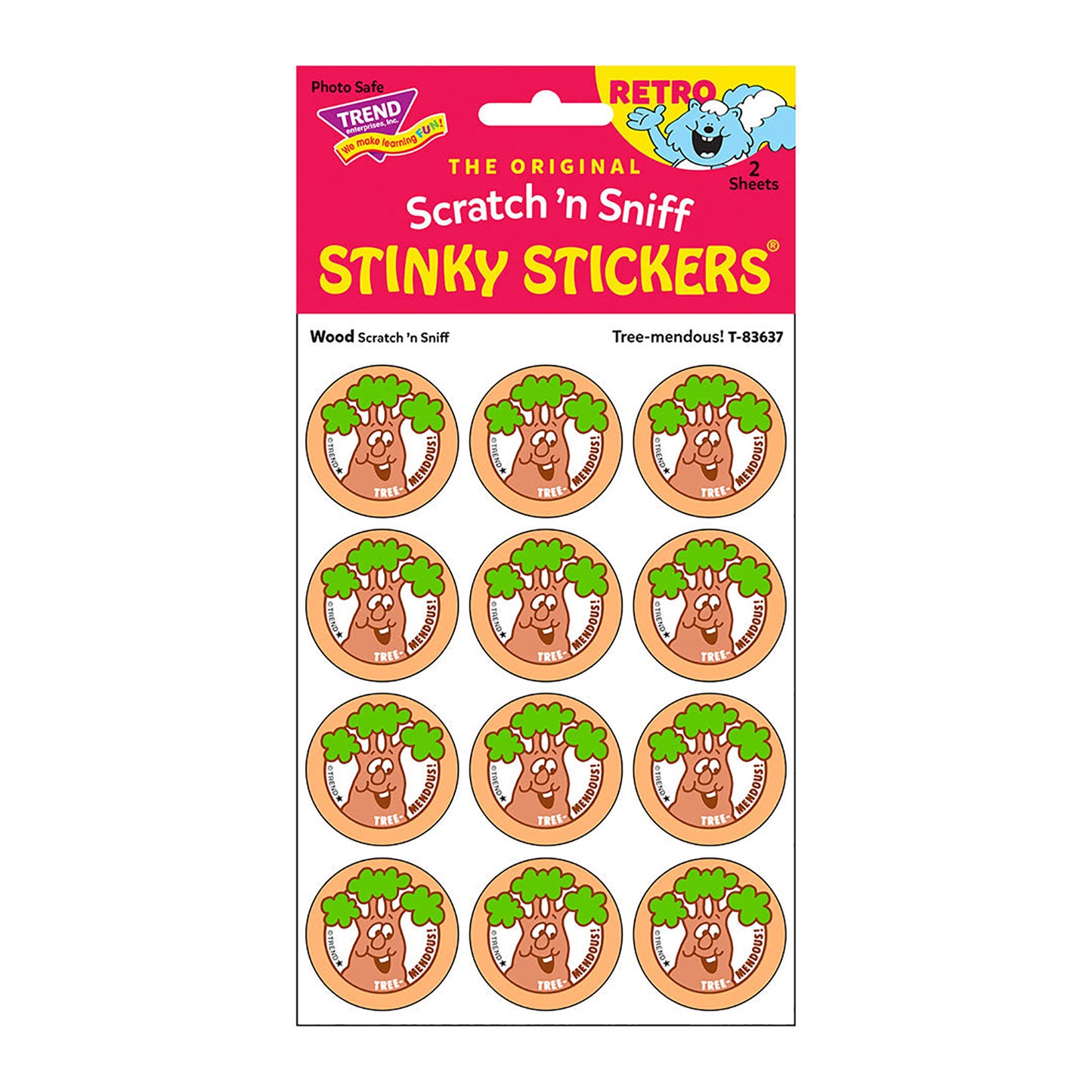 Stinky Stickers Tree-mendous Wood Scent