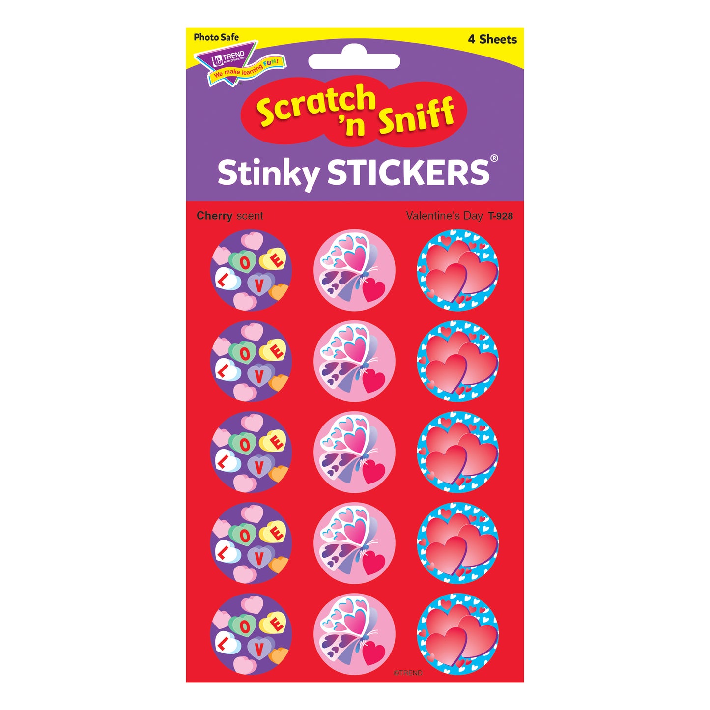 Valentine's Day/Cherry Stinky Stickers®, 60 ct.