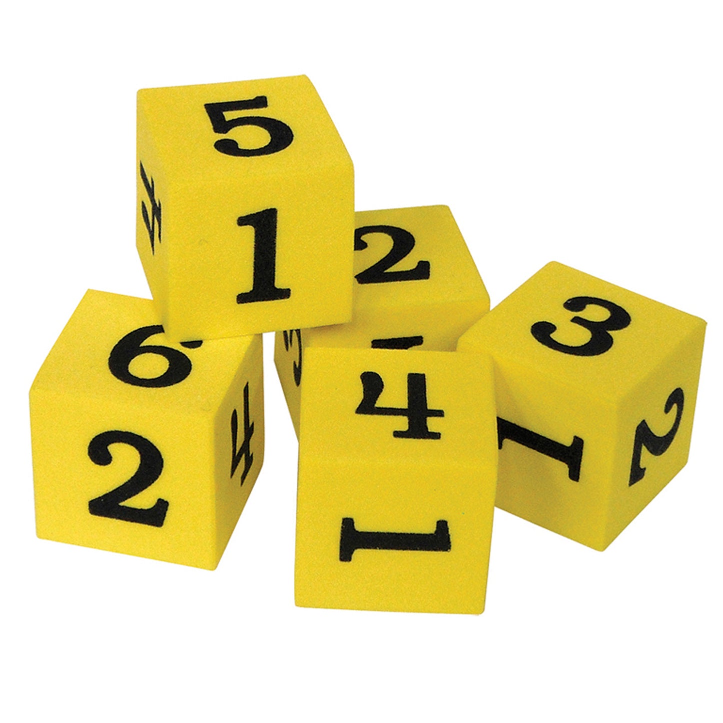 Foam Numbered Dice (1-6), Pack of 20