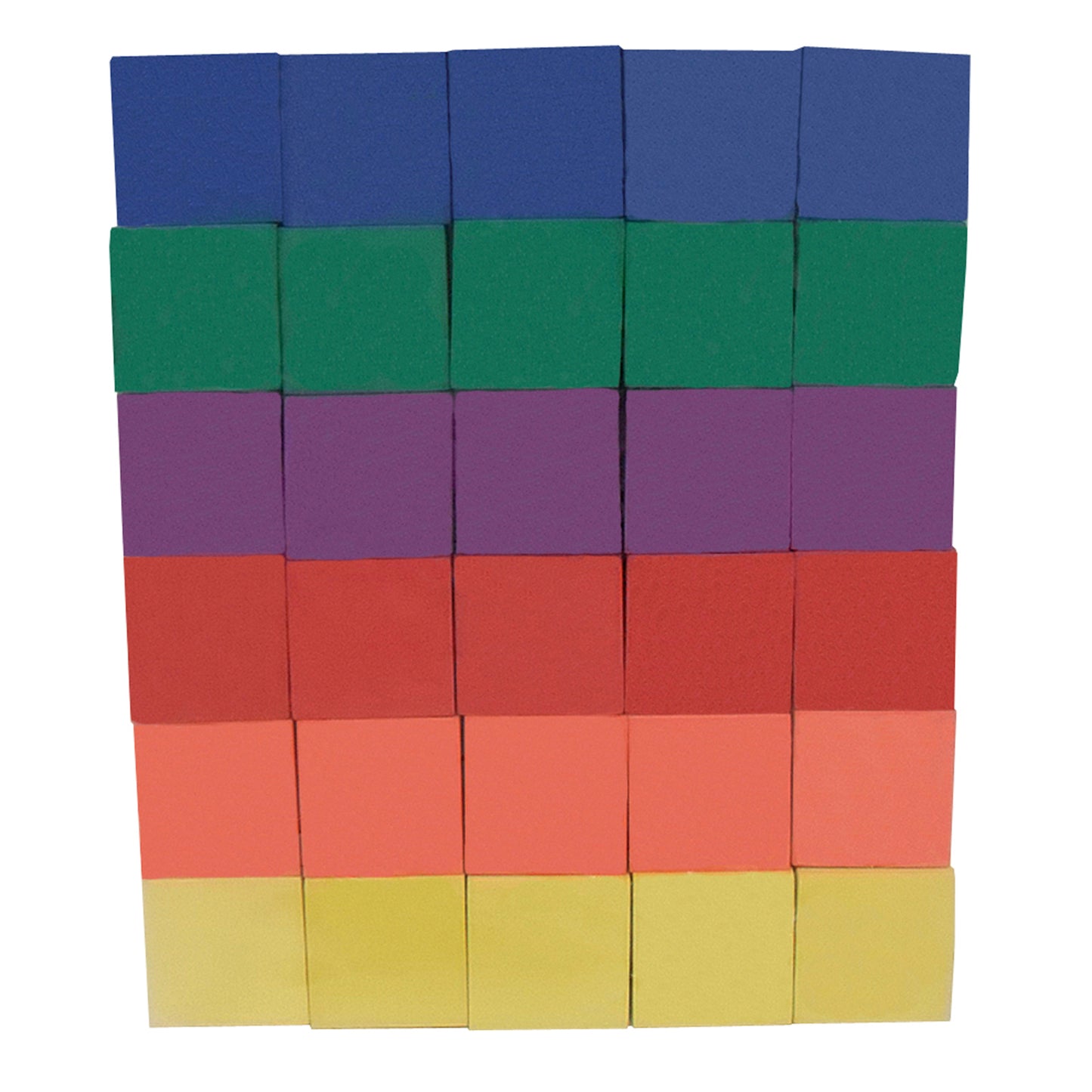 Foam Color Cubes, 1in, 30 Pieces