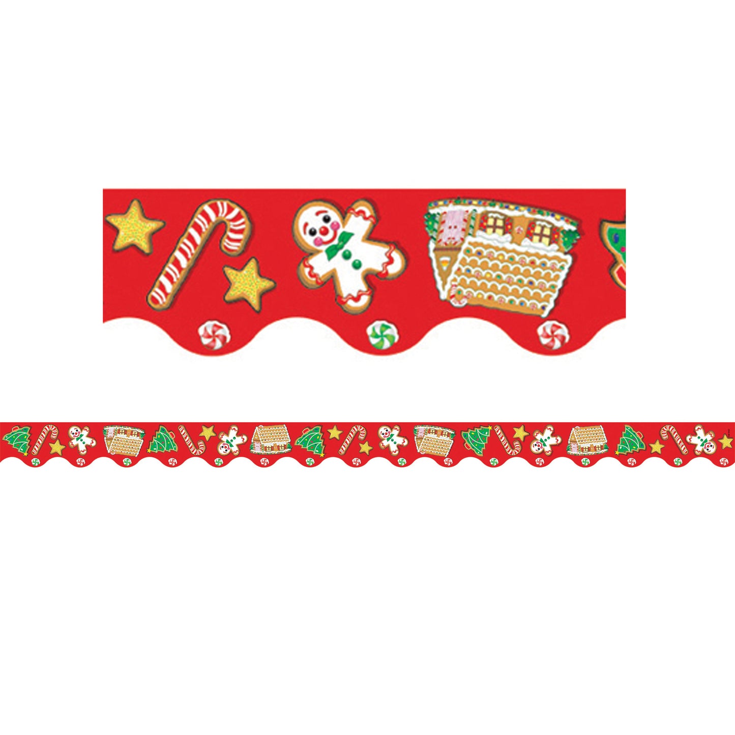 Christmas Scalloped Border Trim, 35 Feet