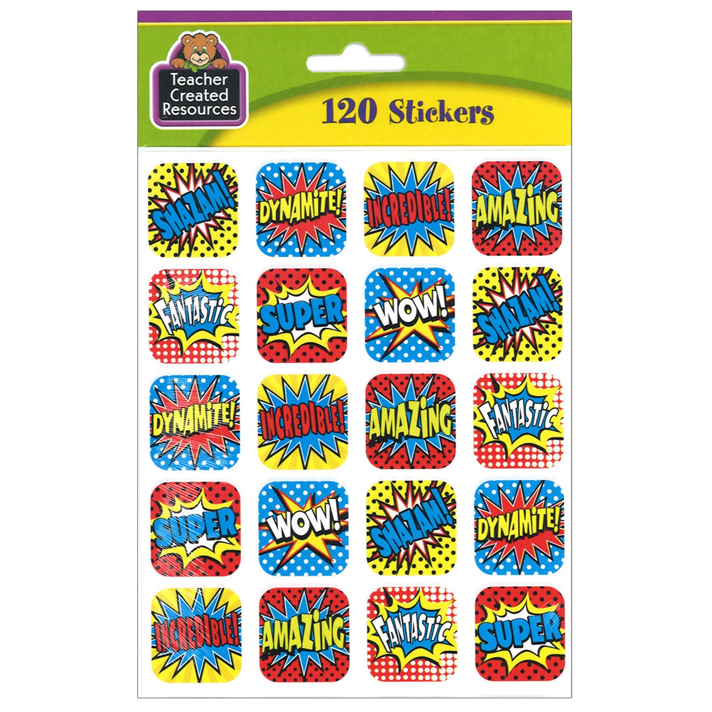 Superhero Stickers, 120 Stickers