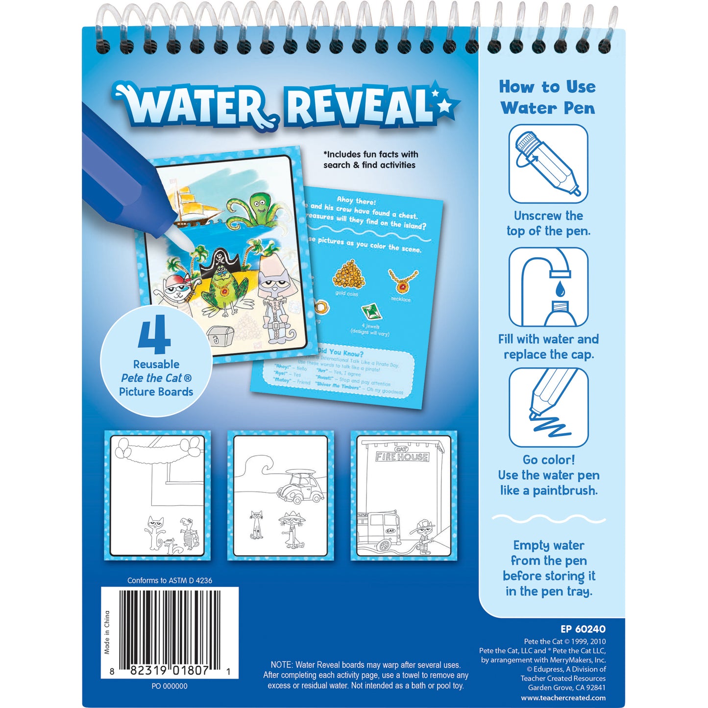 Pete The Cat Water Reveal