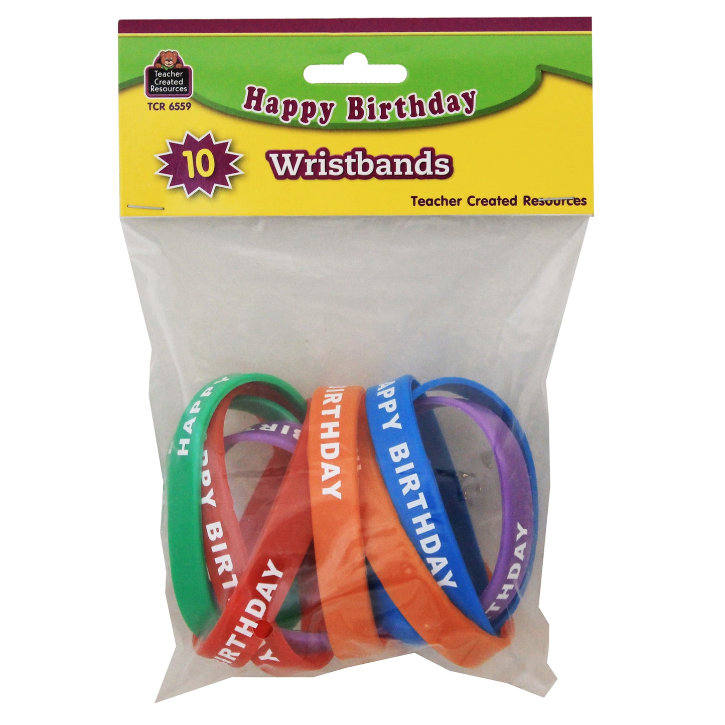 Happy Birthday Wristbands, Pack of 10