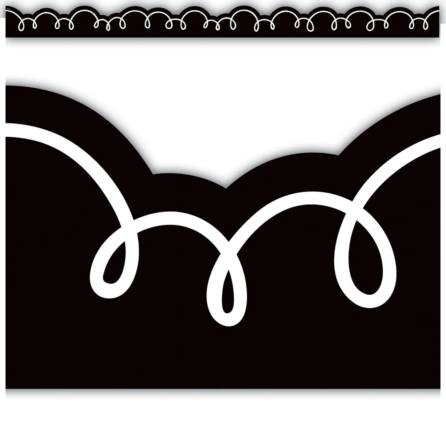 Black With White Squiggles Trim Die Cut