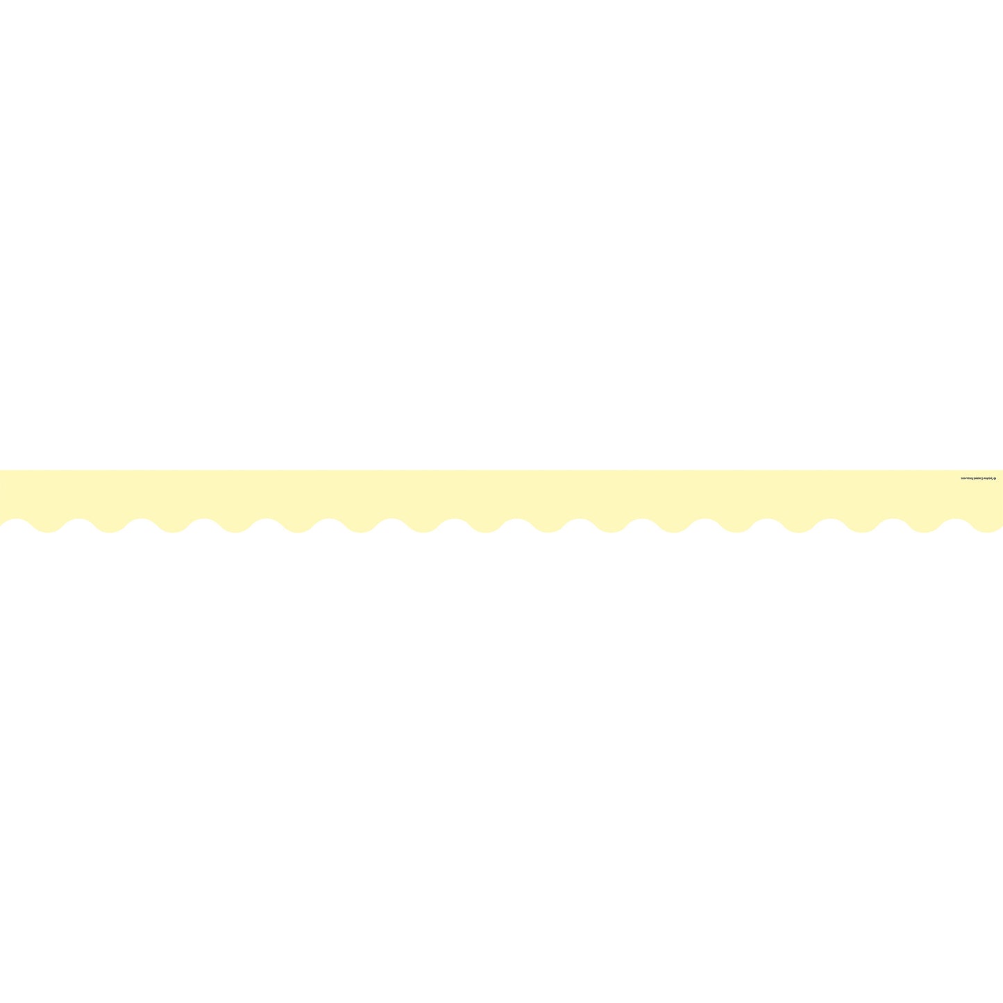Pastel Yellow Scalloped Border Trim, 35 Feet