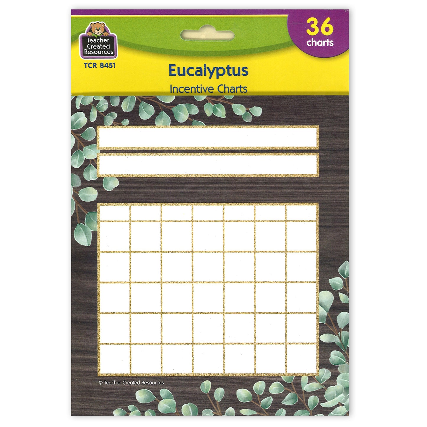Eucalyptus Incentive Charts, 5-1/4" x 6", Pack of 36