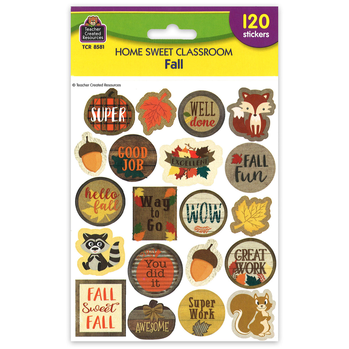 Home Sweet Classroom Fall Stickers, Pack of 120