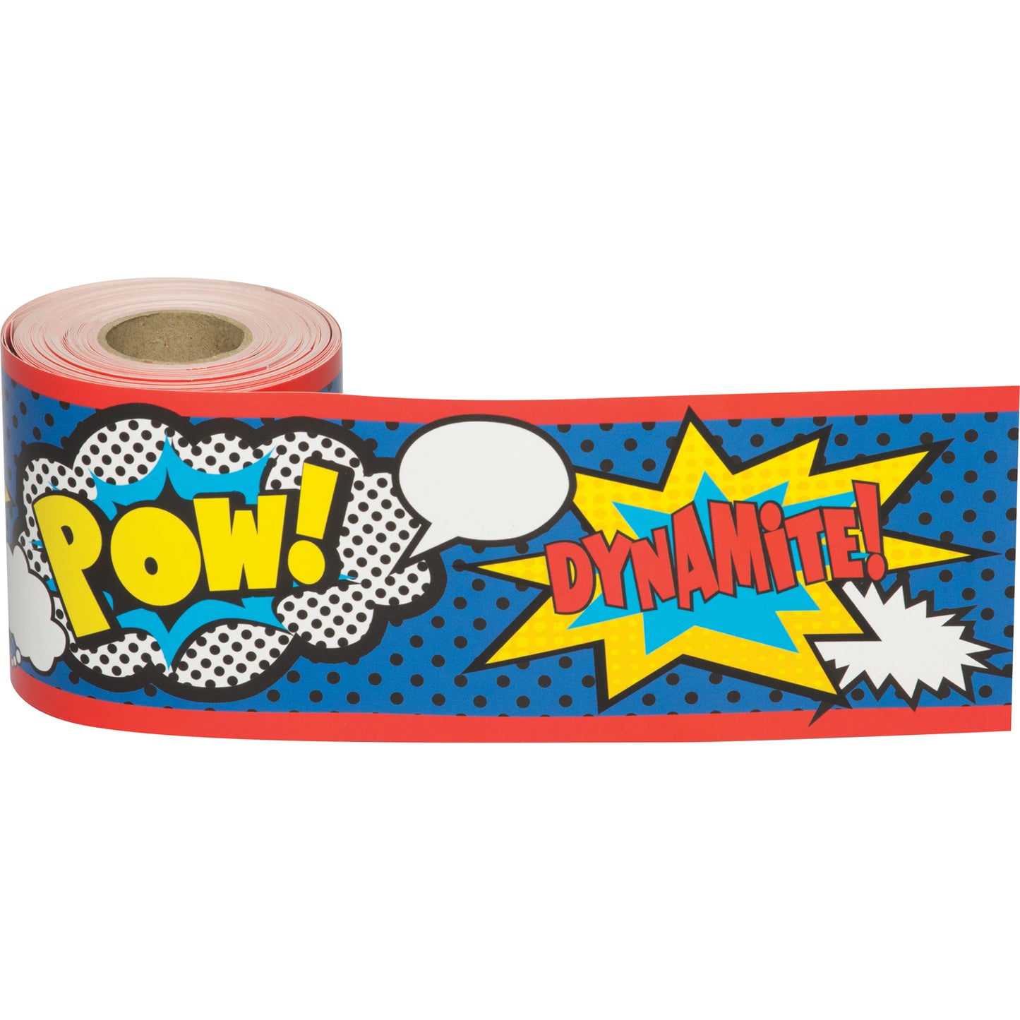 Superhero Straight Rolled Border Trim, 50 Feet