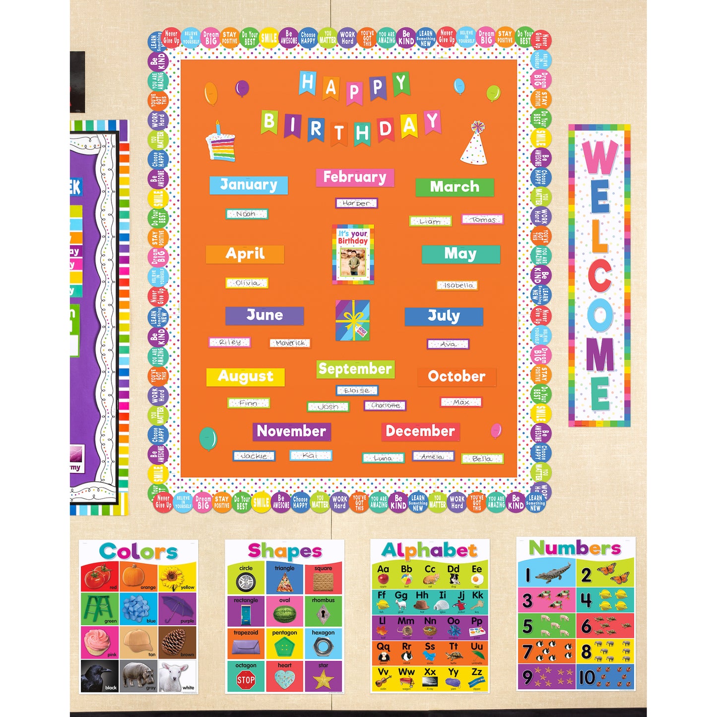 Colorful Welcome Banner, 8" x 39"