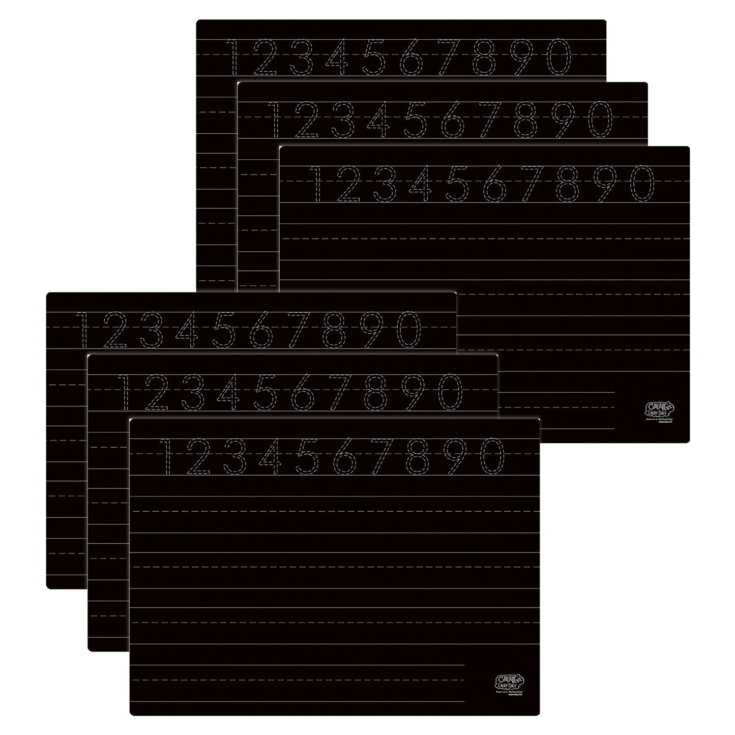 Activity Playmat - Numbers & Shapes (2-Sided), Pack of 6