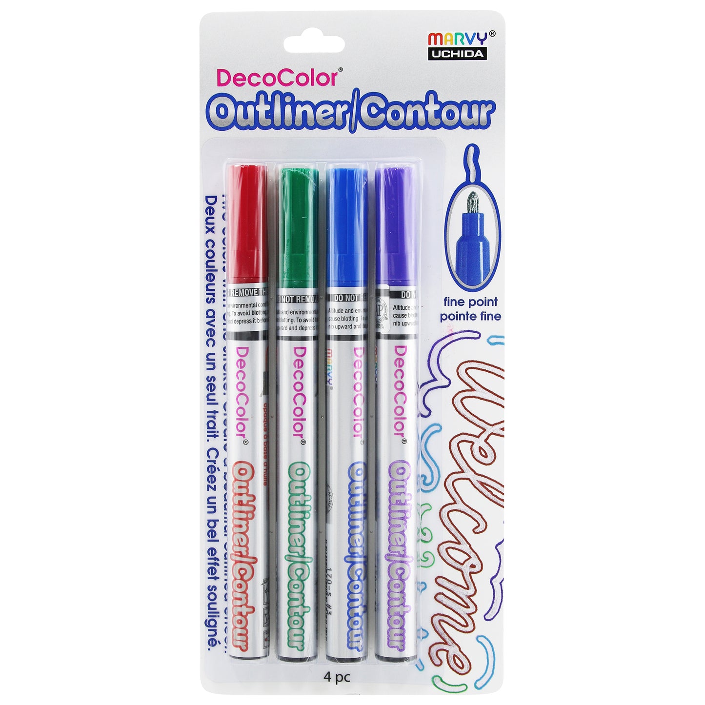 DecoColor® Outliner Oil-Based Fine Point Marker, Pack o f 4