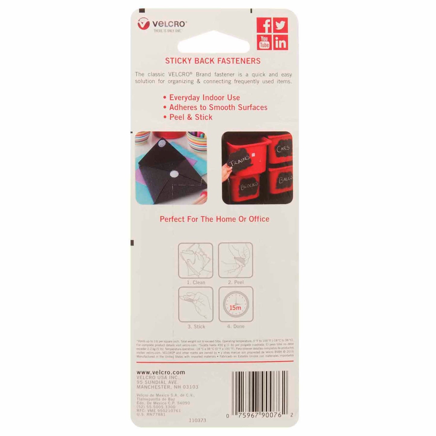 Sticky Back Strips, 3-1/2" x 3/4", White, 4 Sets